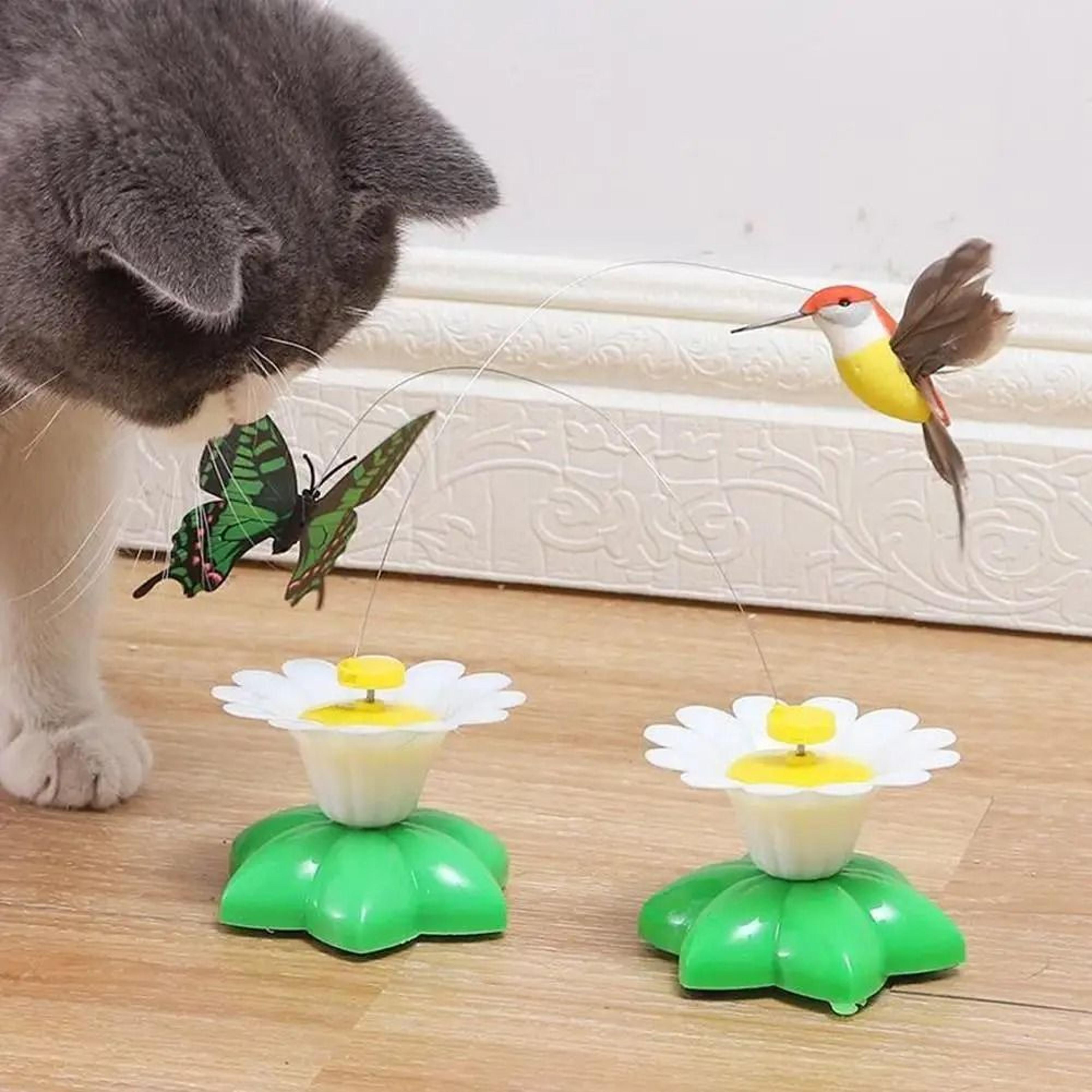 electric rotating butterfly cat toy interactive flying bird motion teaser pet intelligence exercise