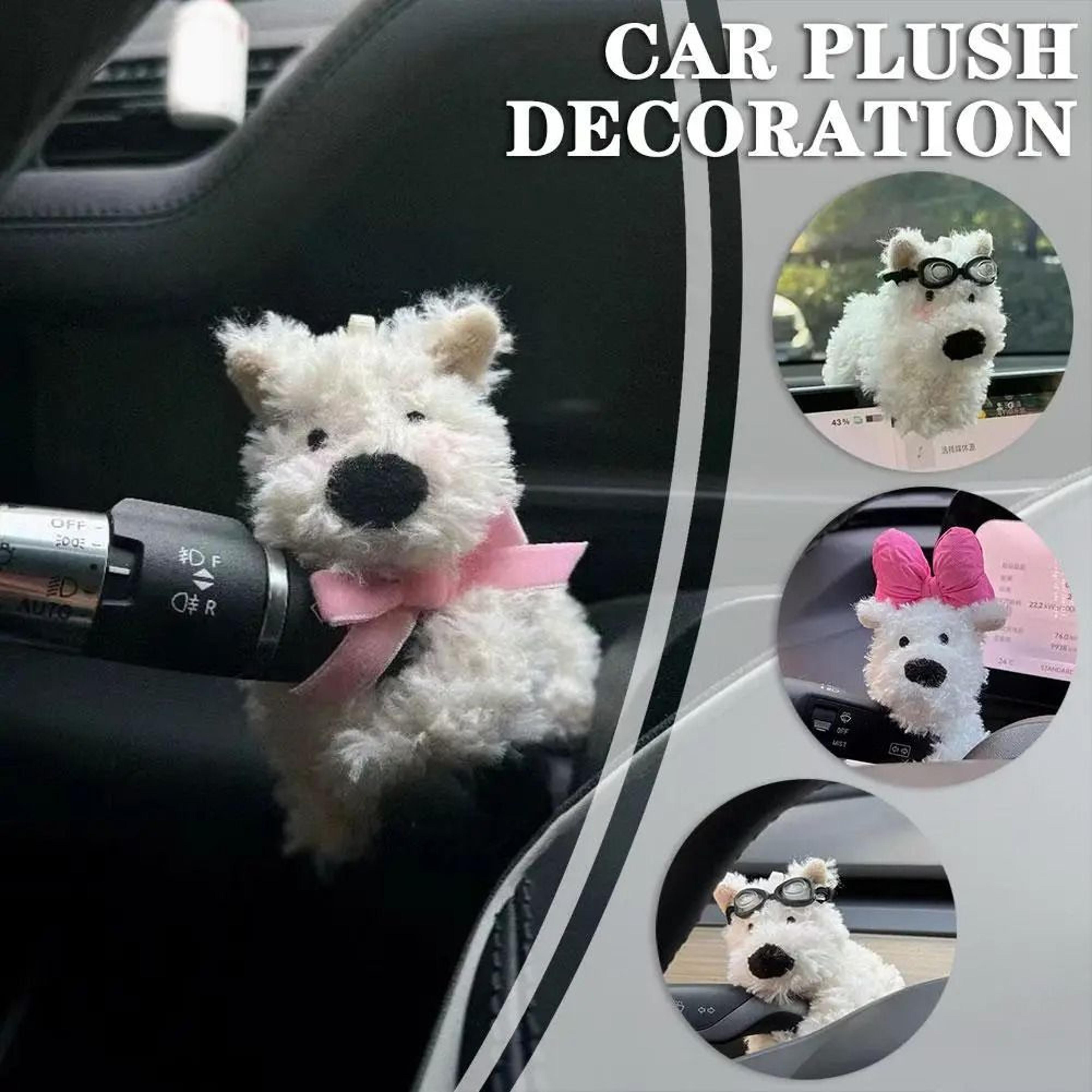 car decoration plush puppy doll steering light wiperye ornament interior accessory