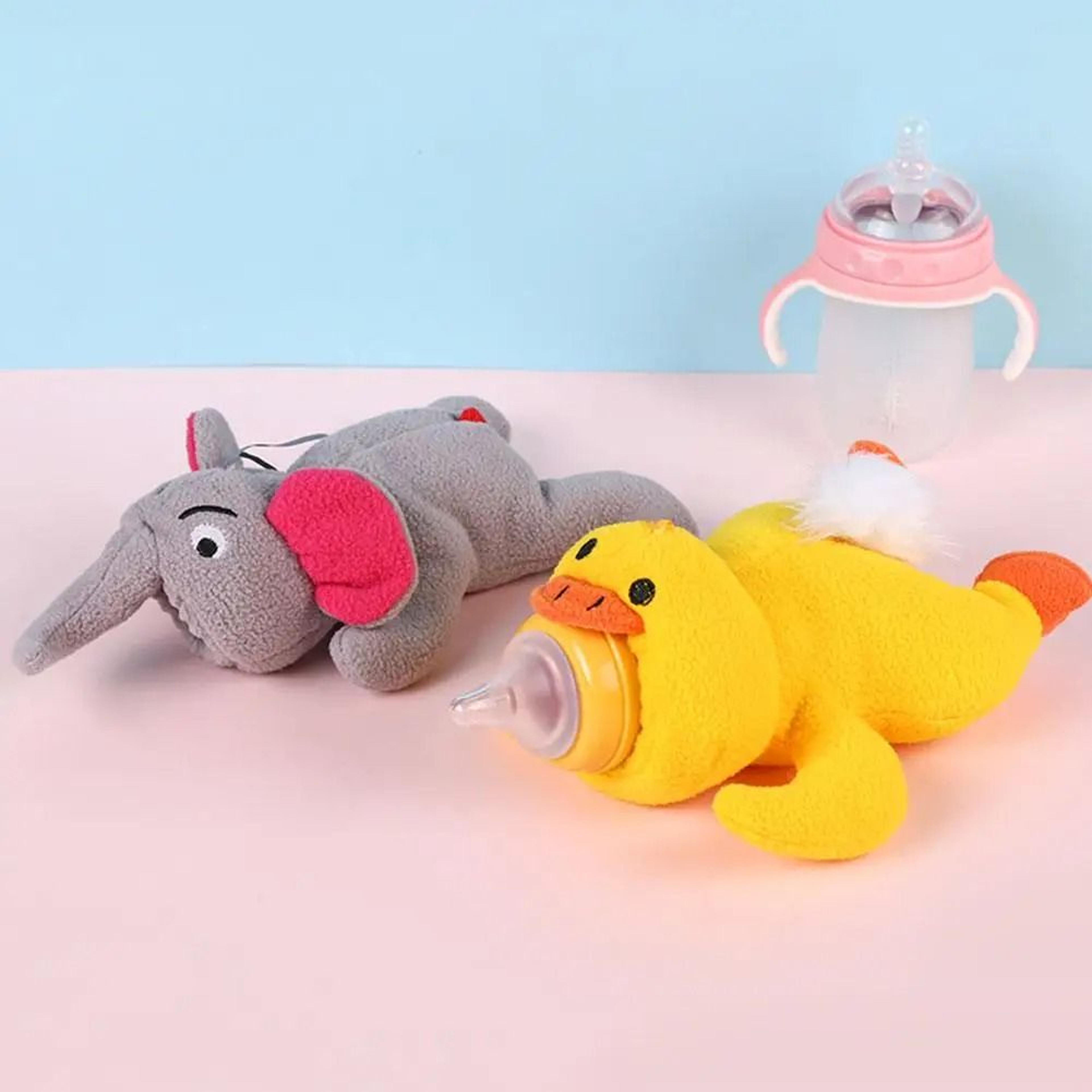 kawaii plush baby feeding bottle keeping warm bag & protection cover