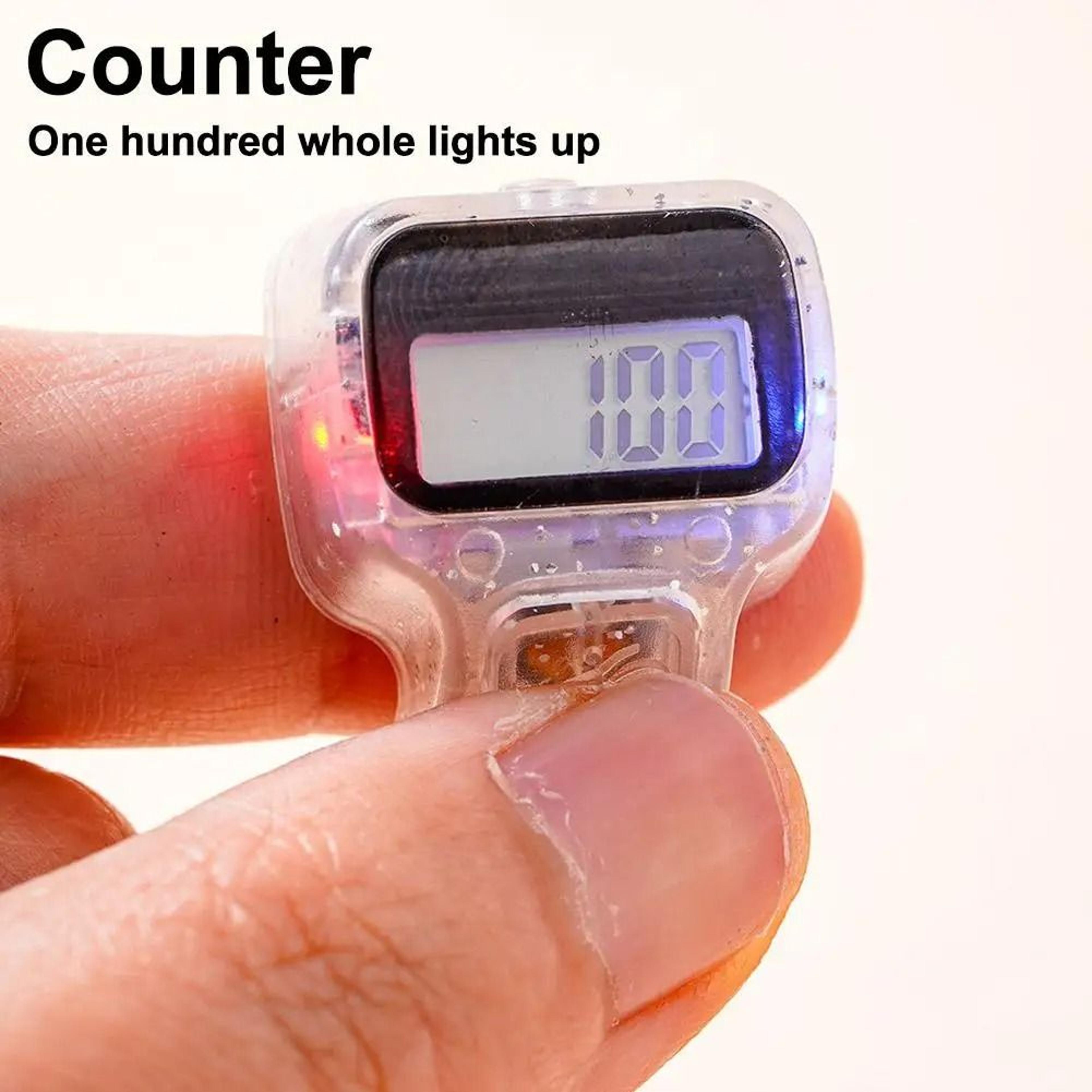 5-digit led electronic handheld tally counter clicker ring finger counter with compass