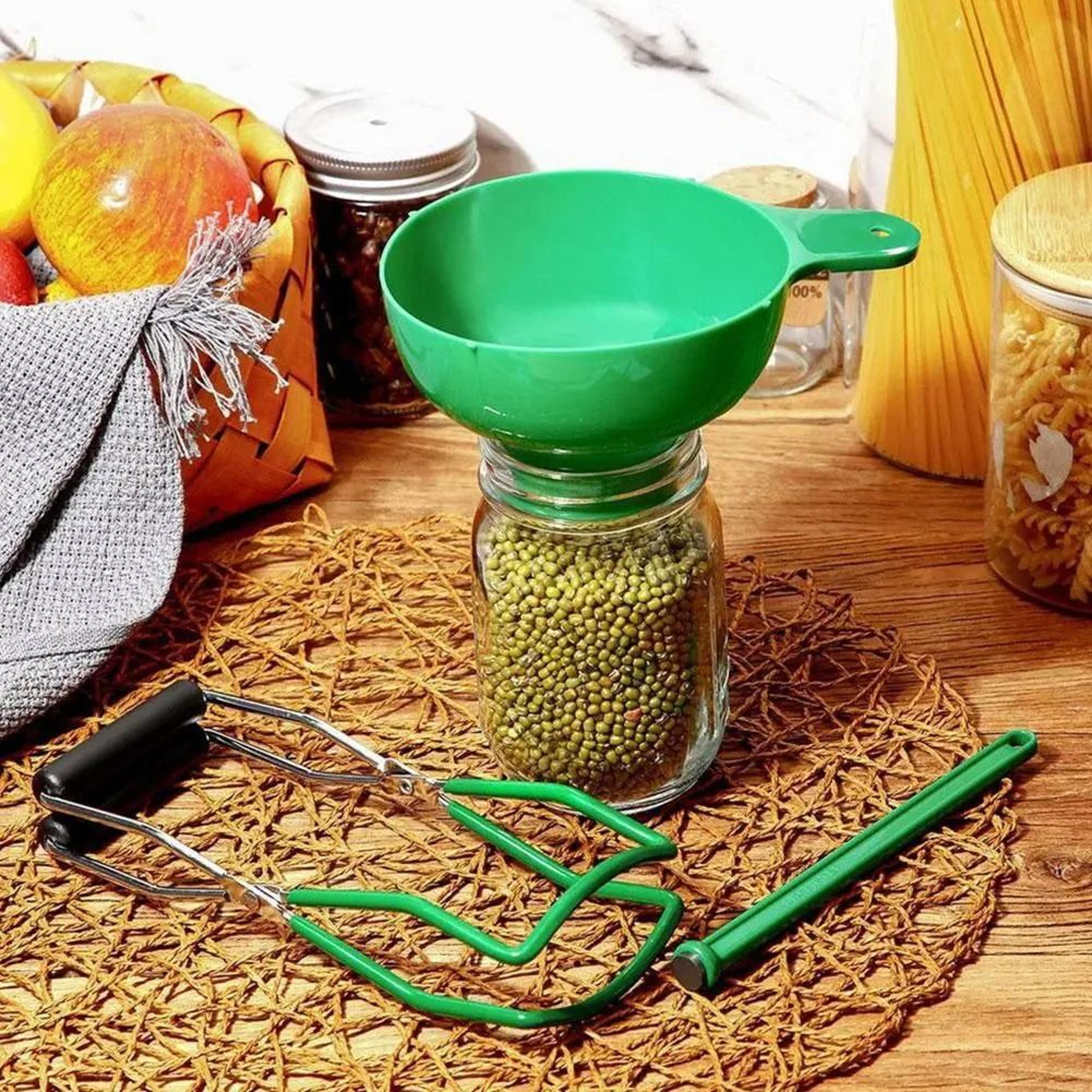 jam making tools set anti-scald canning kit stainless steel jar lifter tongs for home & travel