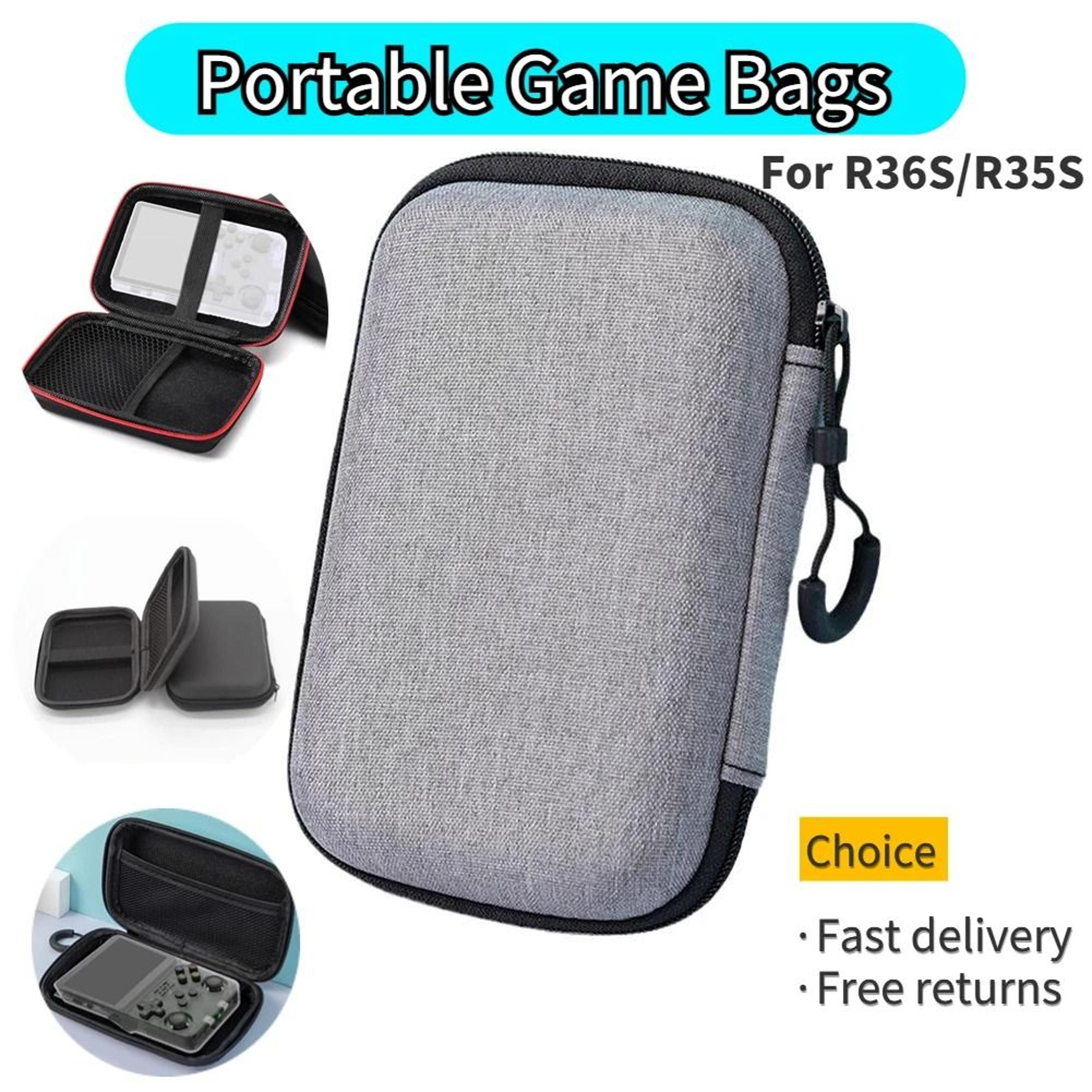 portable eva hard storage case for r36s & r35s retro handheld game console waterproof carrying bag