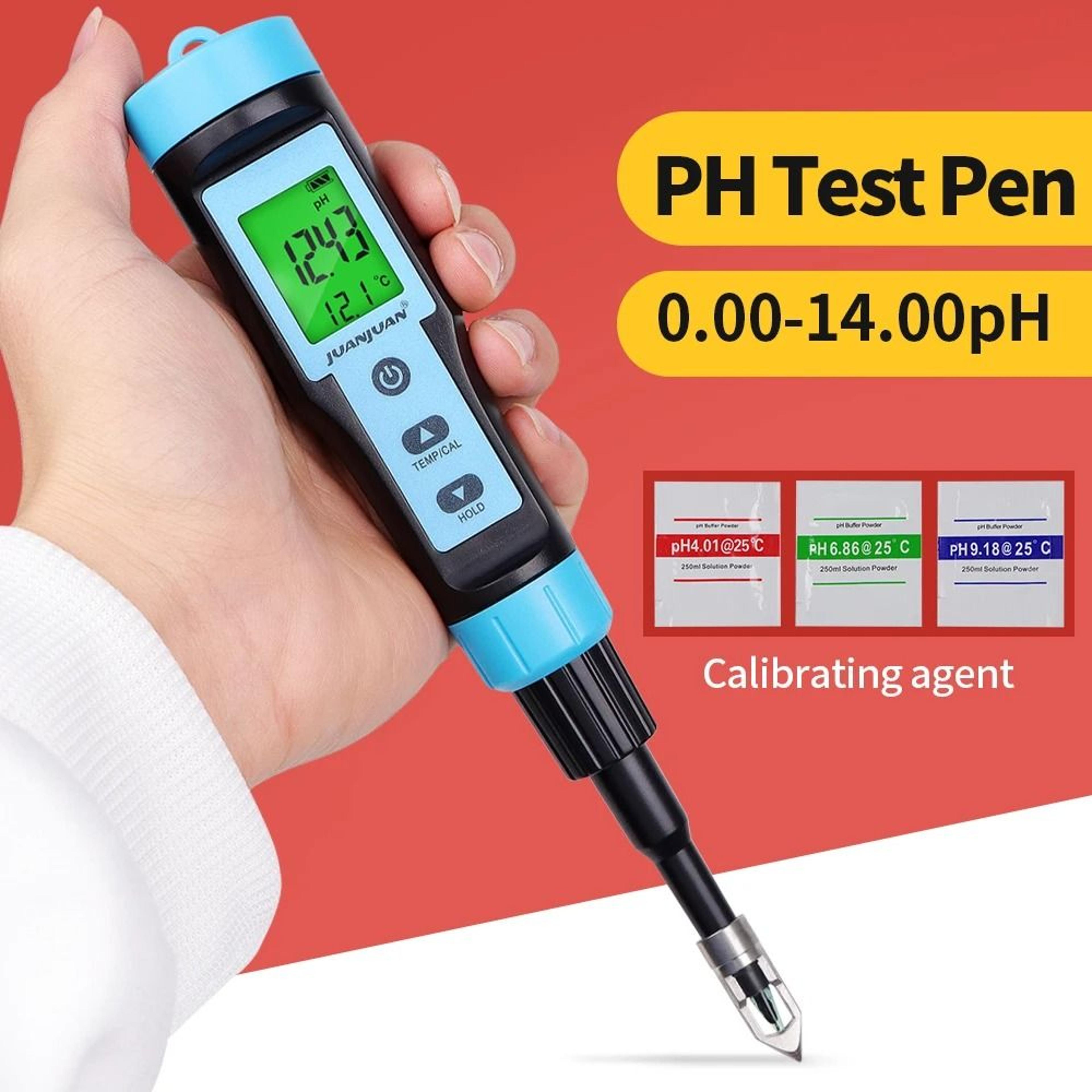 high-accuracy digital food ph meter 0.00–14.00 ph & temp detector pen for meat, cheese, dough & canning
