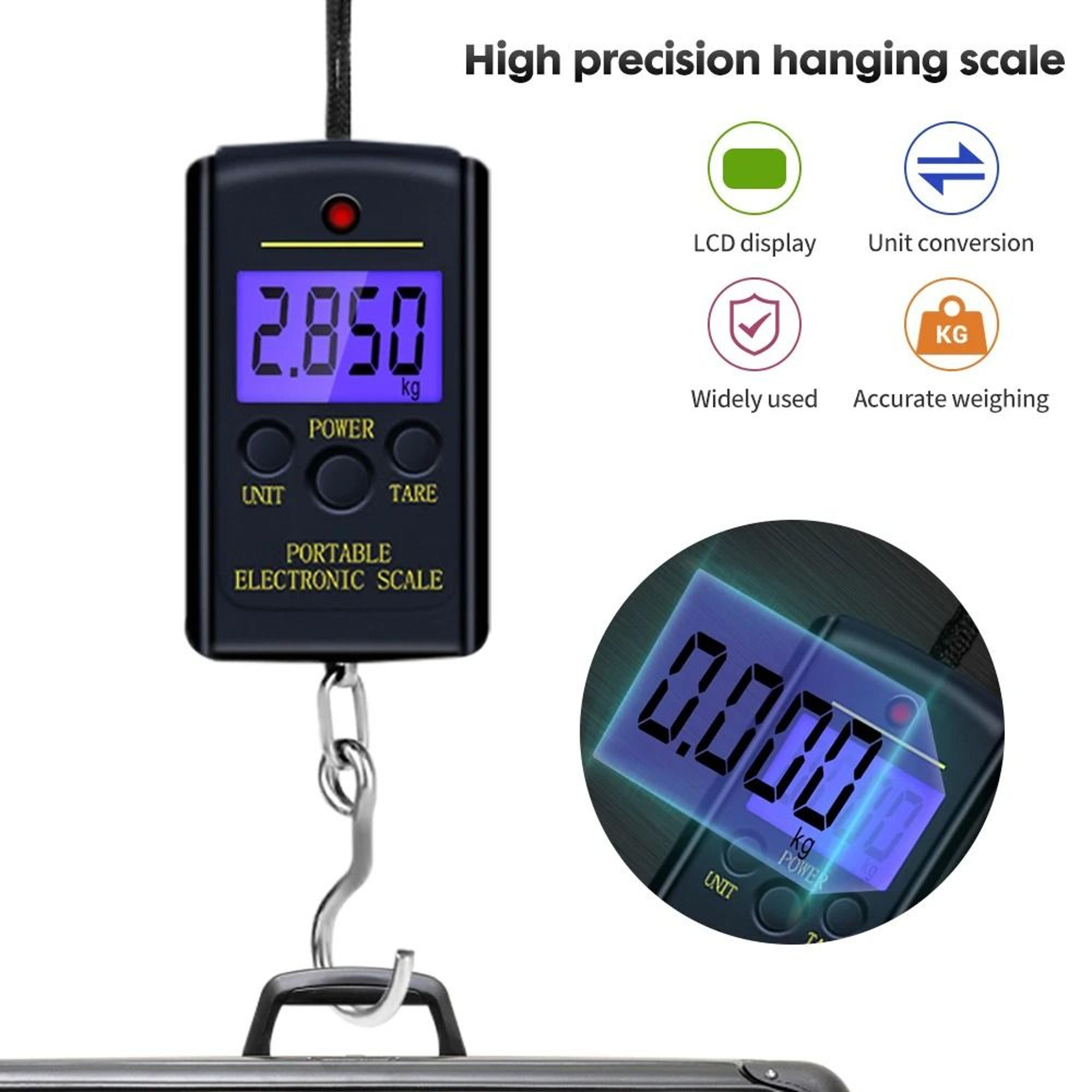 40kg/10g mini digital scale portable hanging pocket hook balance for fishing & travel