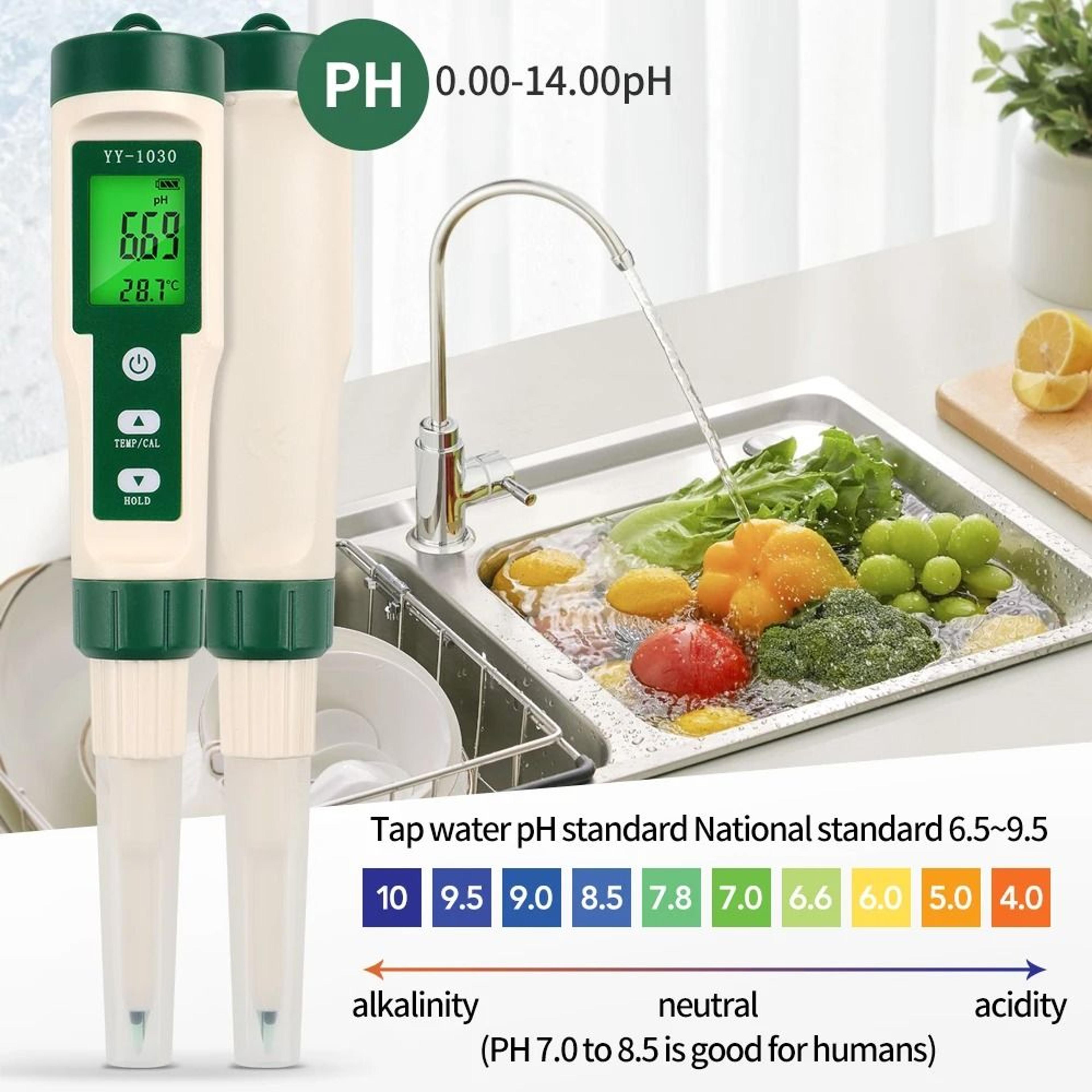 yy-1030 digital food ph meter & thermometer spear electrode tester for dough, meat, cheese & cosmetics