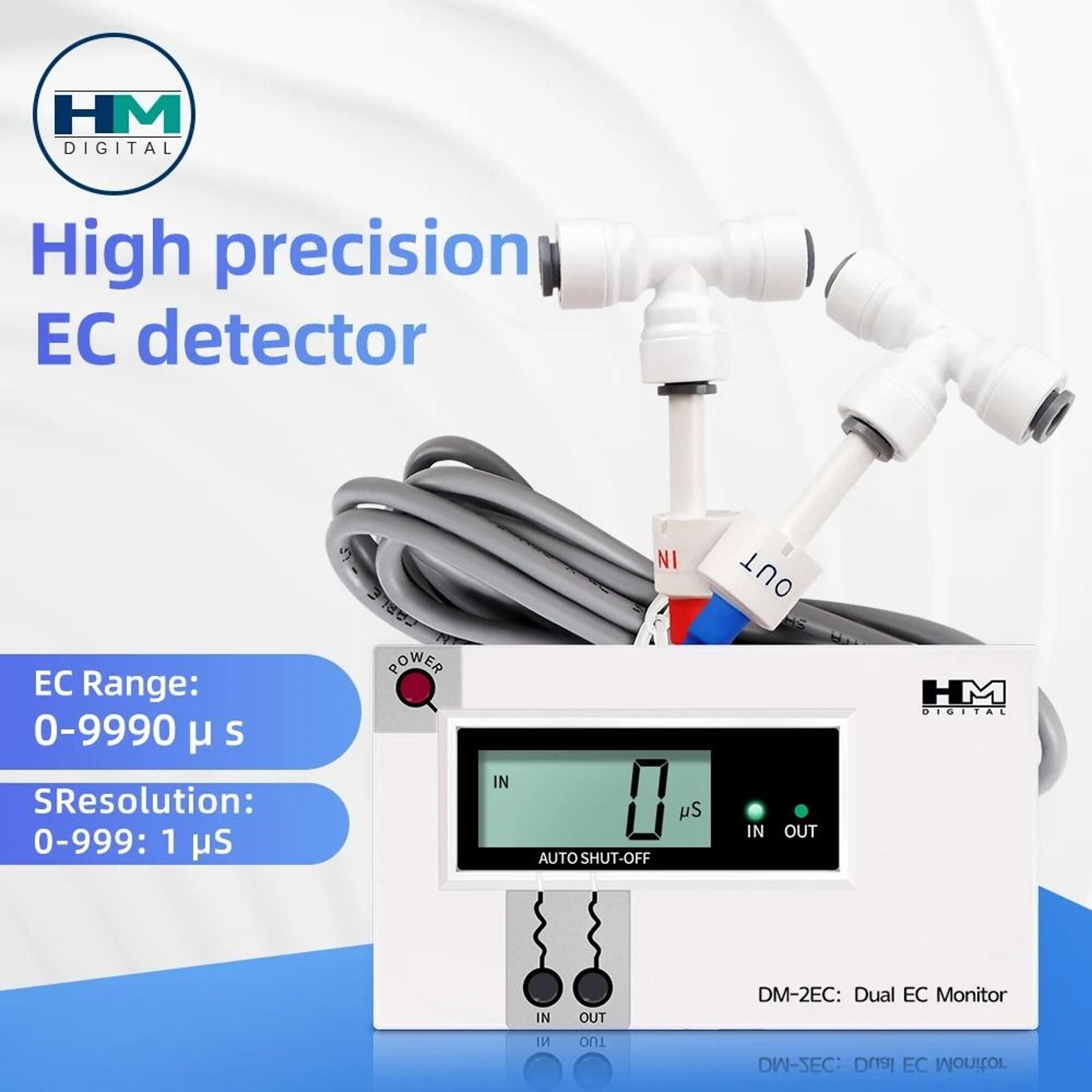 online digital water quality tester dual probe tds/ec meter continuous monitor for fish tank aquarium