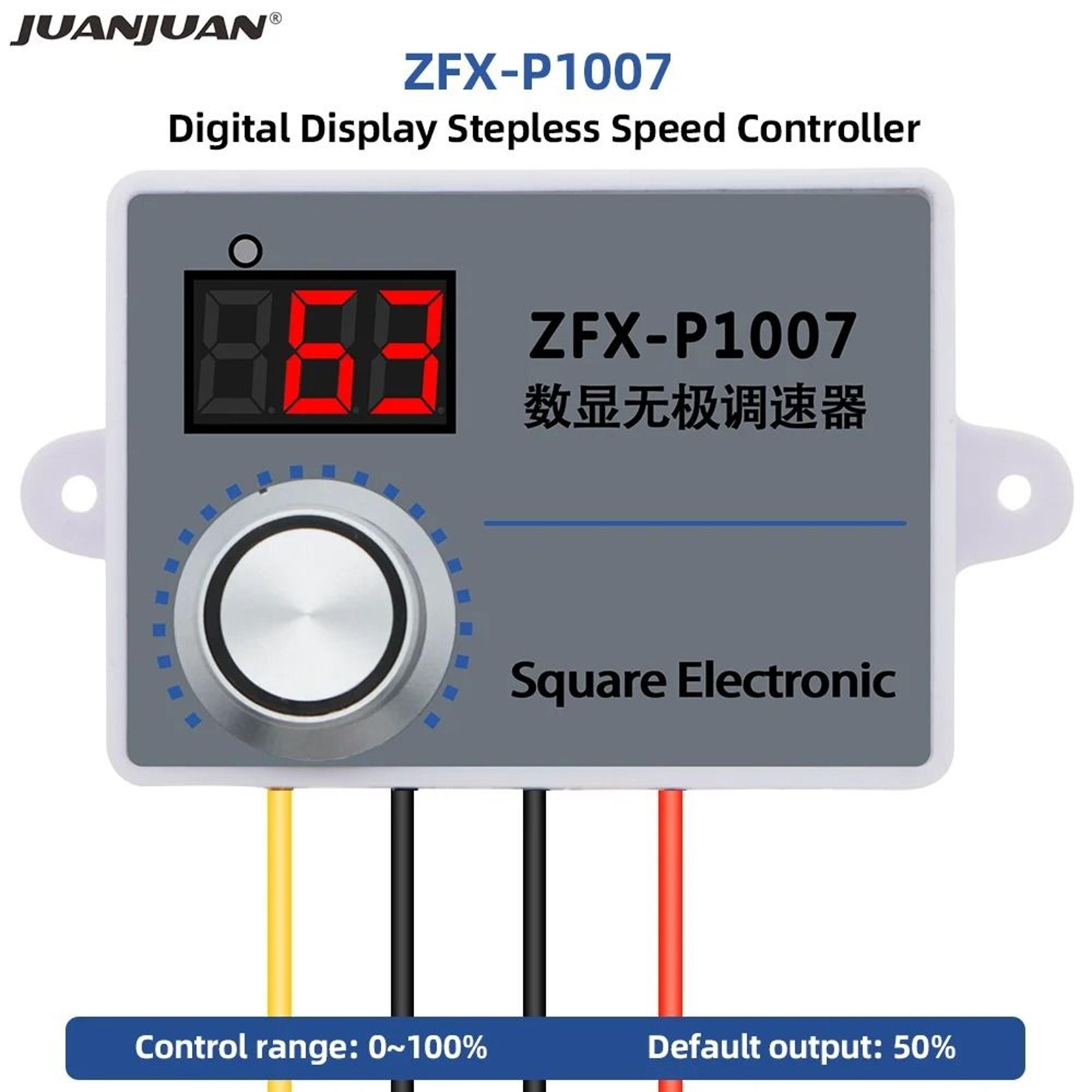 zfx-p1007 500w ac 220v digital display fan speed controller motor reducer regulator