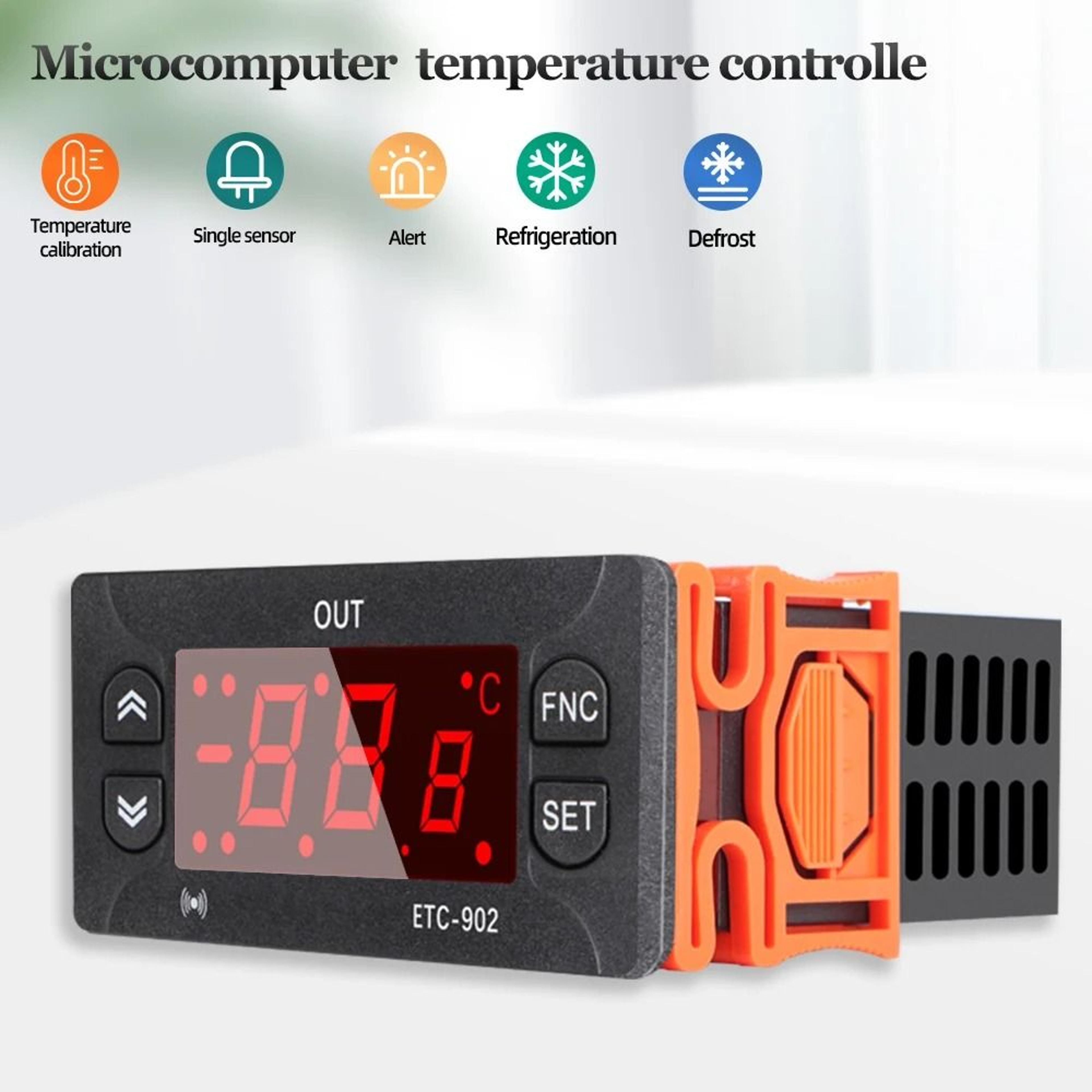 etc-902 digital temperature controller thermostat 12v 24v 110v 220v refrigeration cooling defrost relay