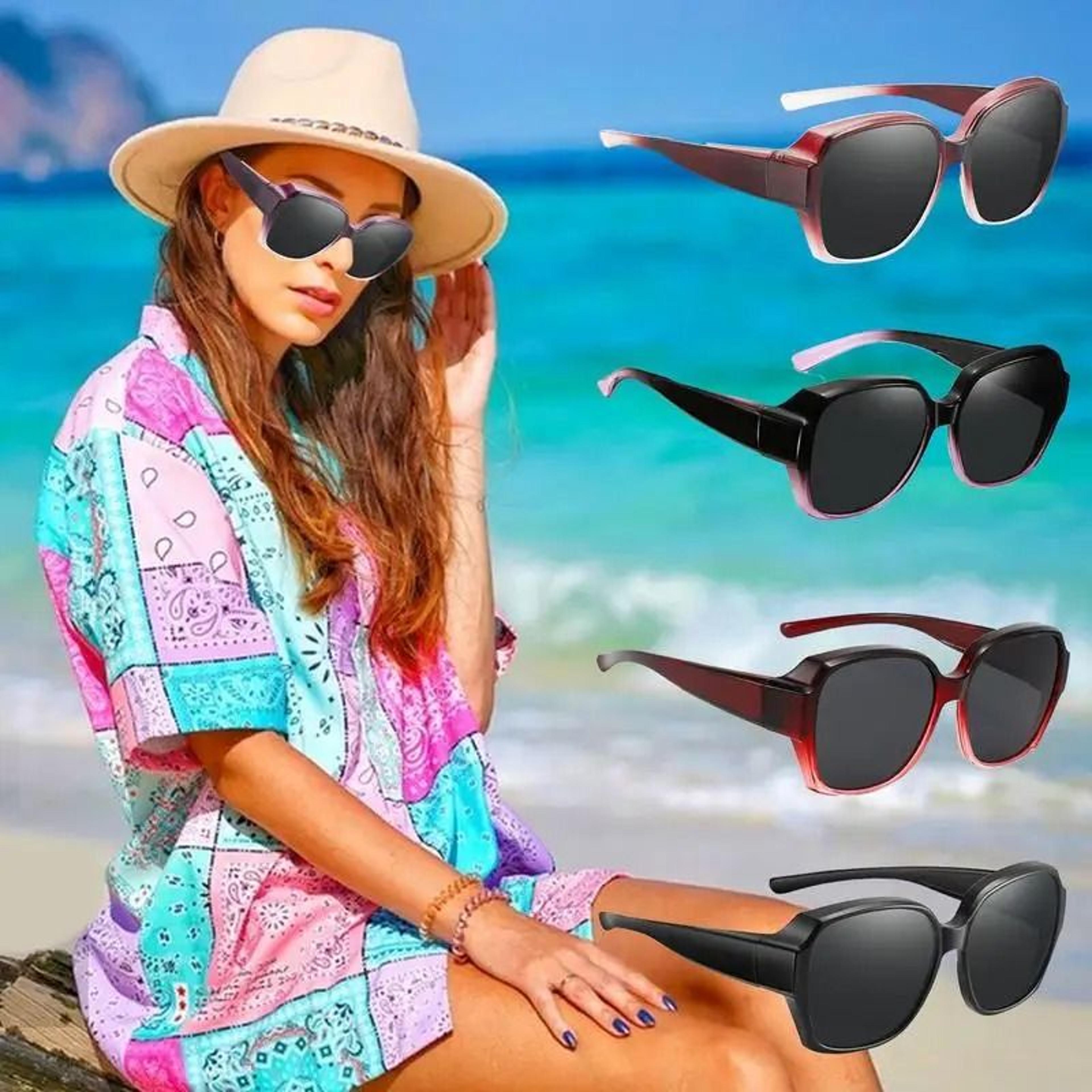 square polarized fit over glasses sunglasses uv400 protection eyewear for driving & cycling