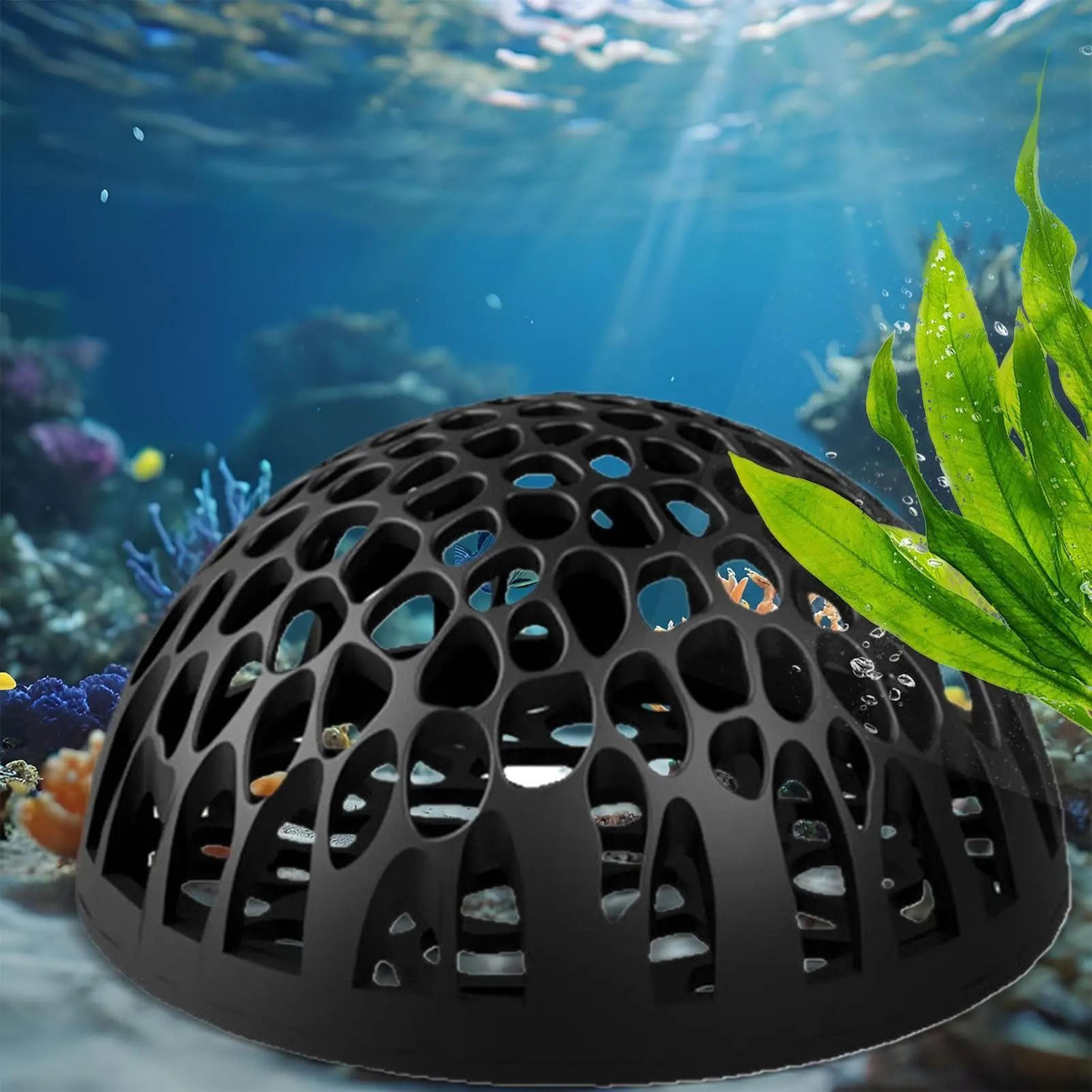 2pcs shrimp dome hide betta hiding cave & breeding shelter tank ornament for guppy & small fish
