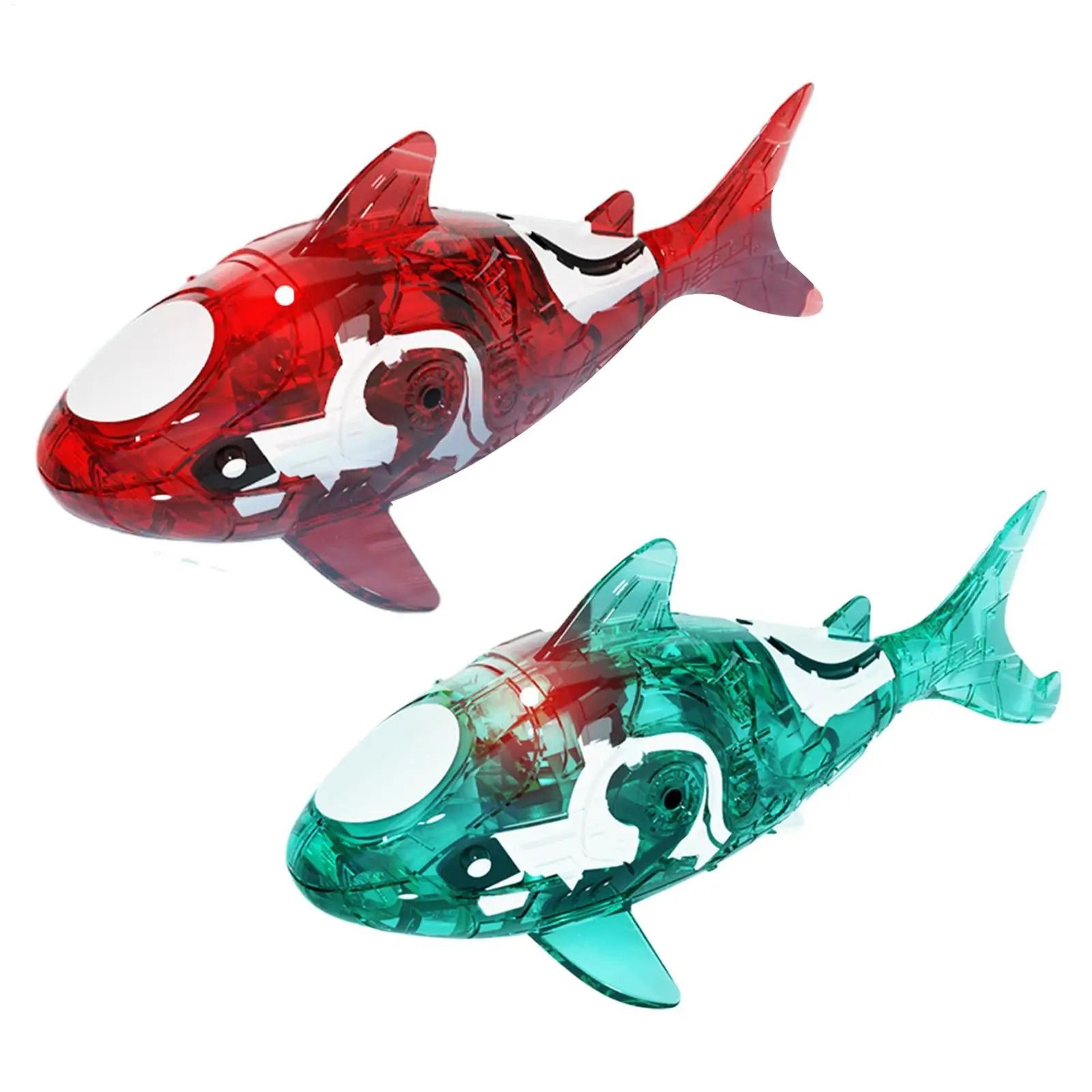 water-activated robotic swimming fish toy with led light realistic interactive electric bath toy for kids