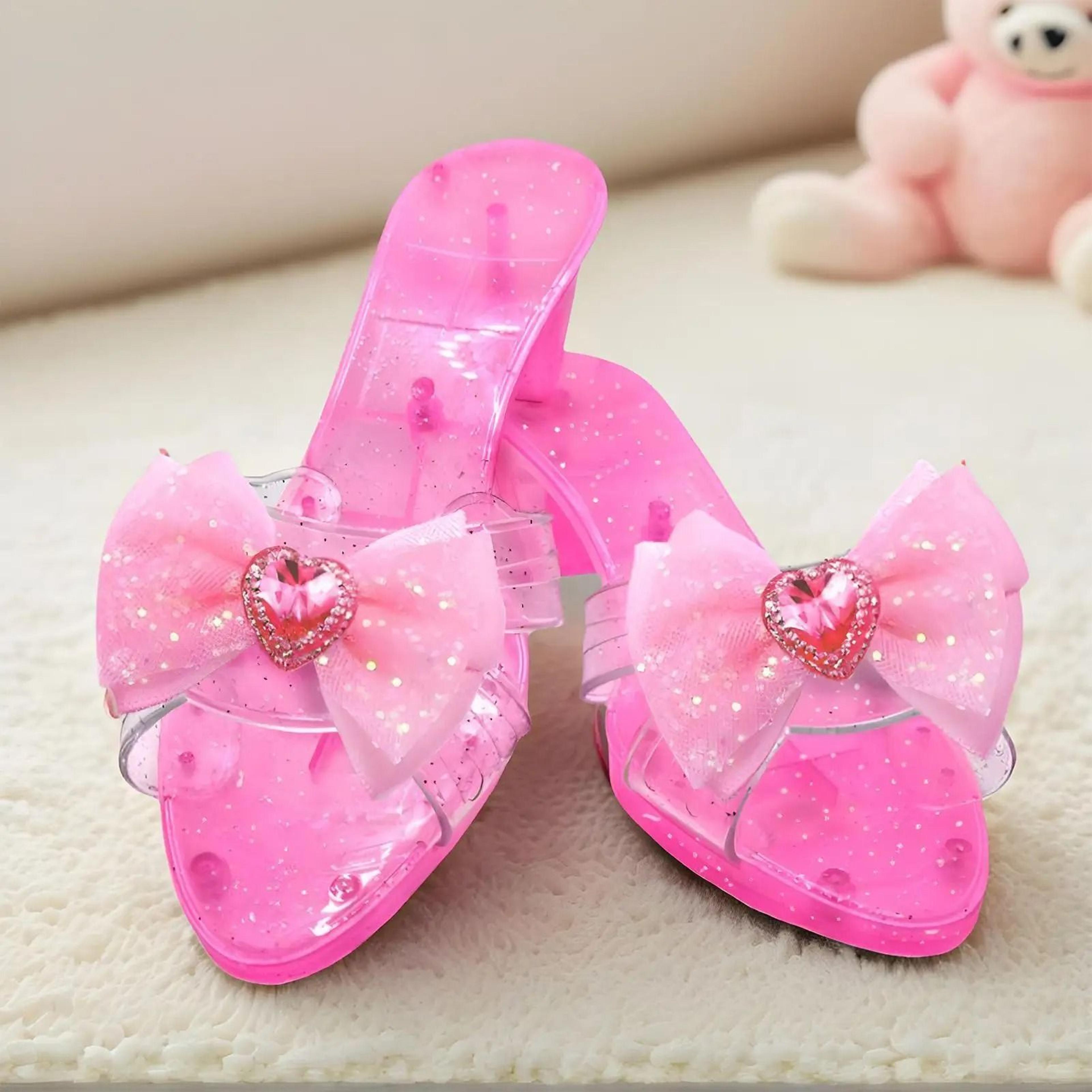 girls crystal high heels princess dress up shoes toddler cosplay prop shoes for photo & holiday