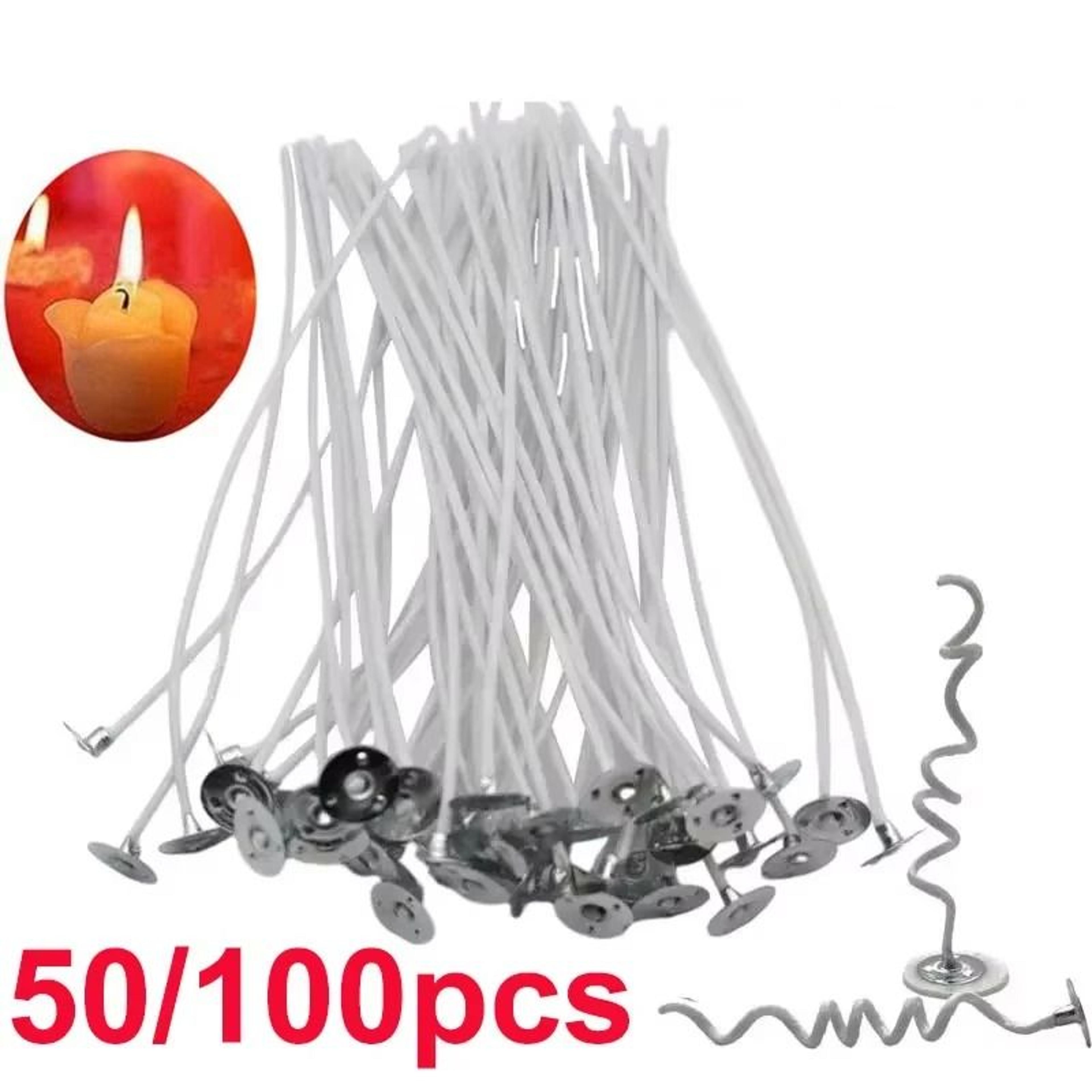 50pcs set 40-strand woven cotton candle wicks soy wax core for diy candle making & kerosene lamps (8/10/15/20cm)