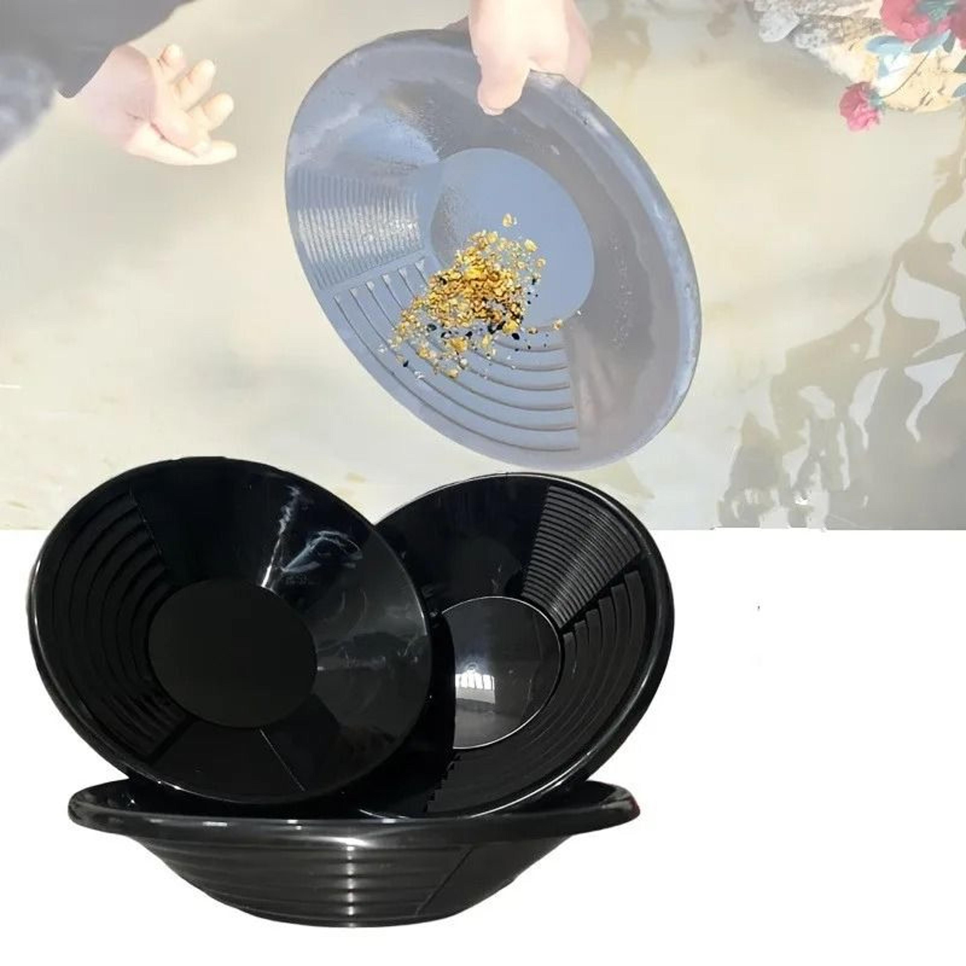 15 inch heavy-duty plastic gold pan basin prospecting nugget mining pan for river gold panning & dredging