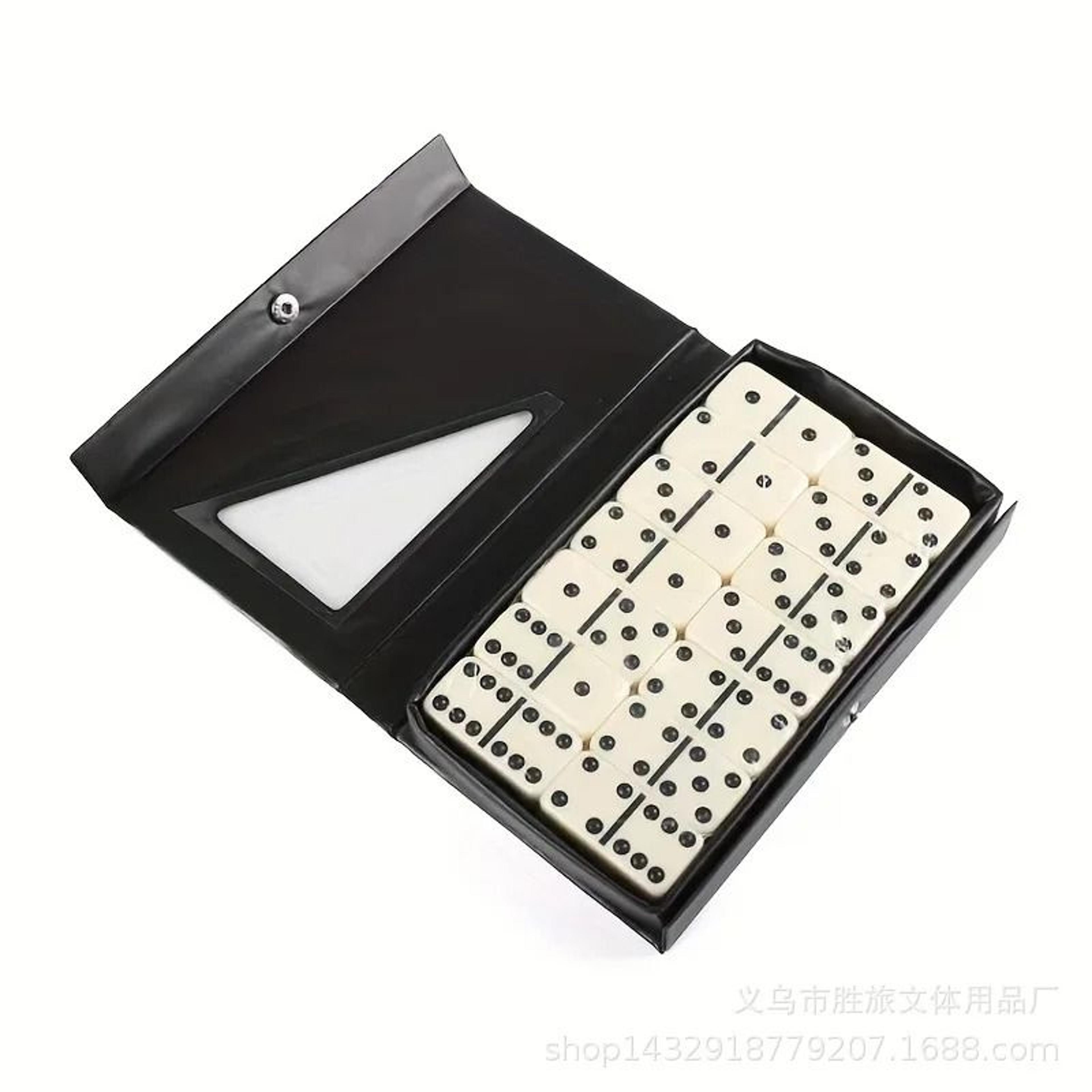 28-piece double six dominoes set portable travel table game & educational puzzle toy gift