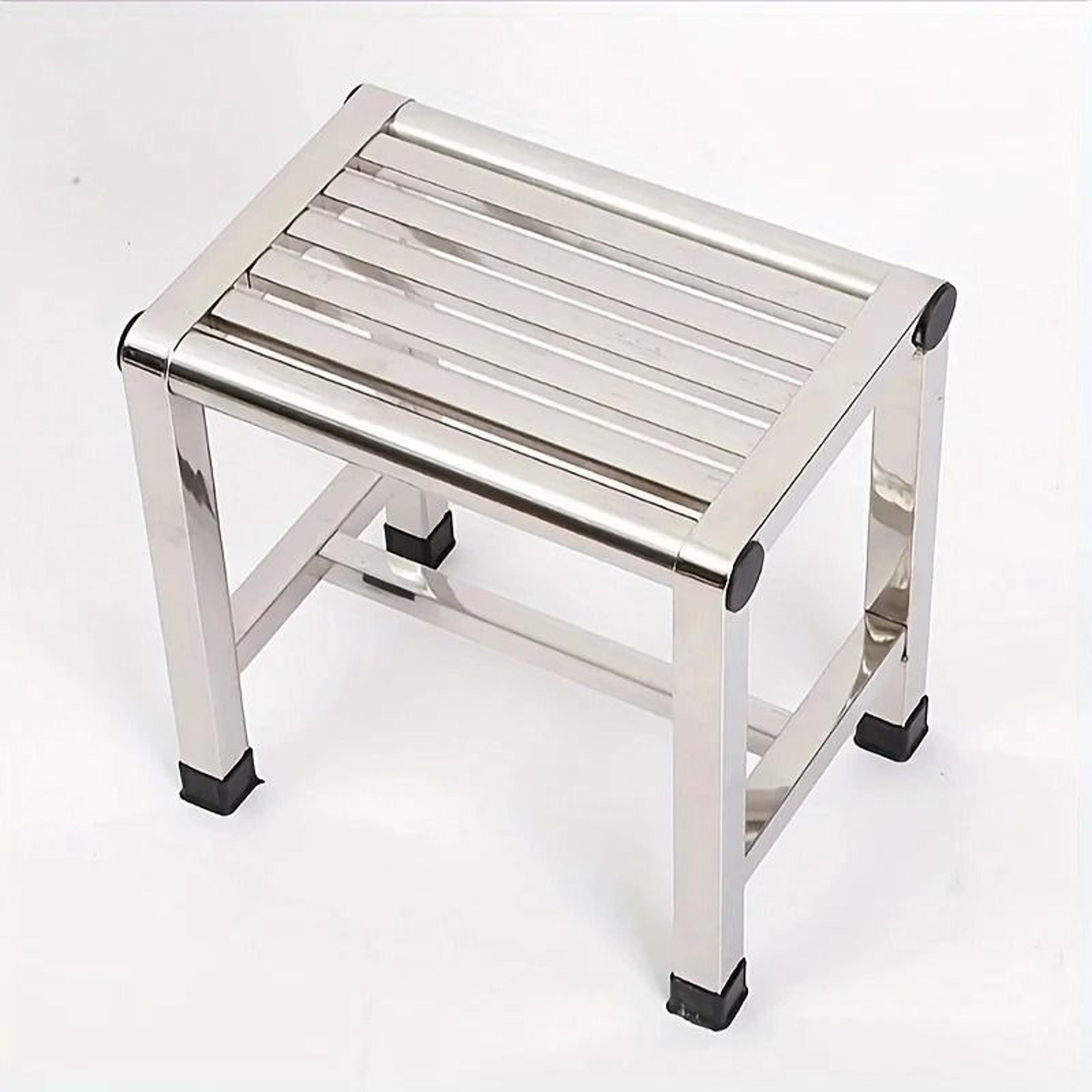multi-functional stainless steel square stool waterproof anti-slip heavy-duty step bench for indoor & outdoor use