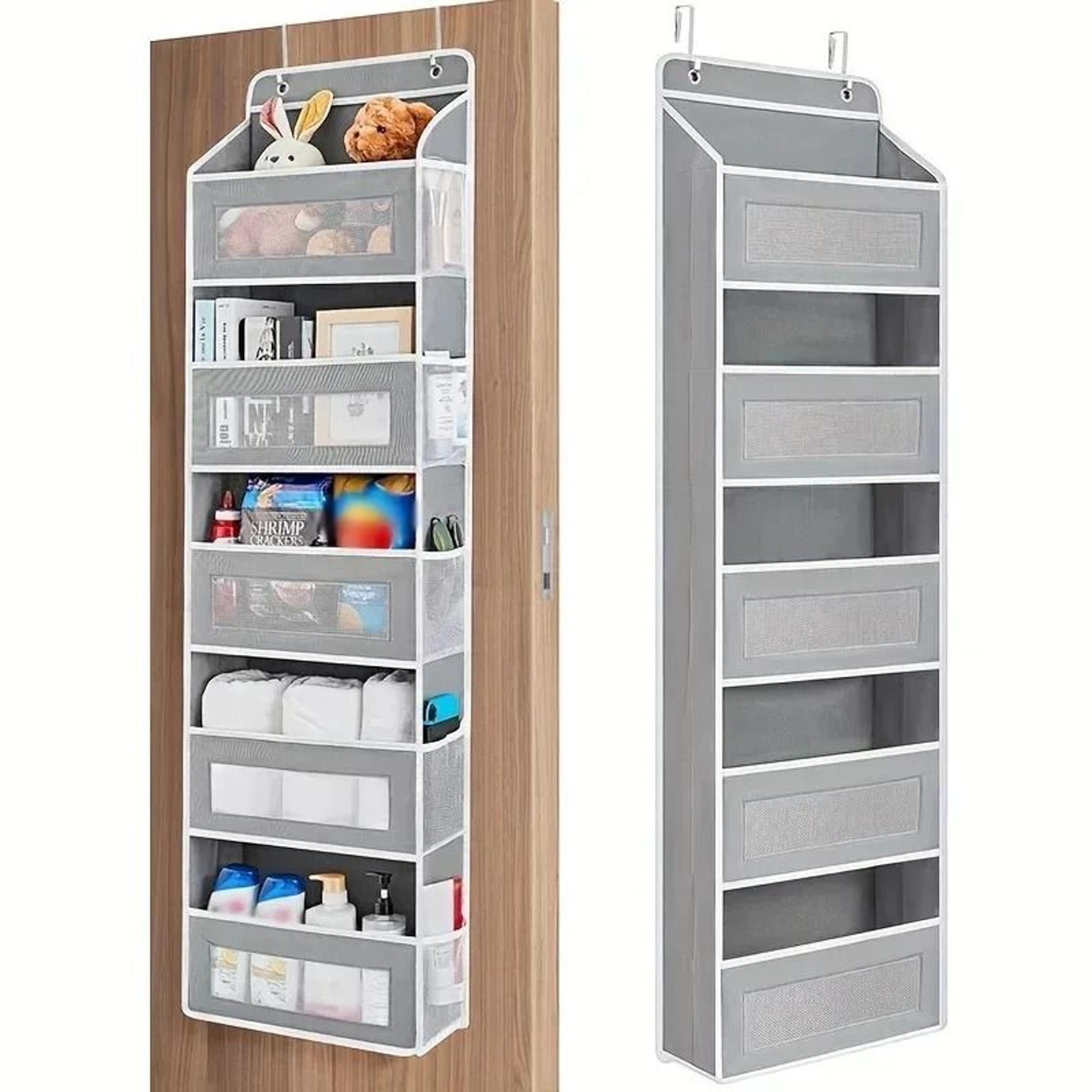 high quality 5-shelf hanging storage organizer behind door anti-tilt 5 pocket over the door hanging bag