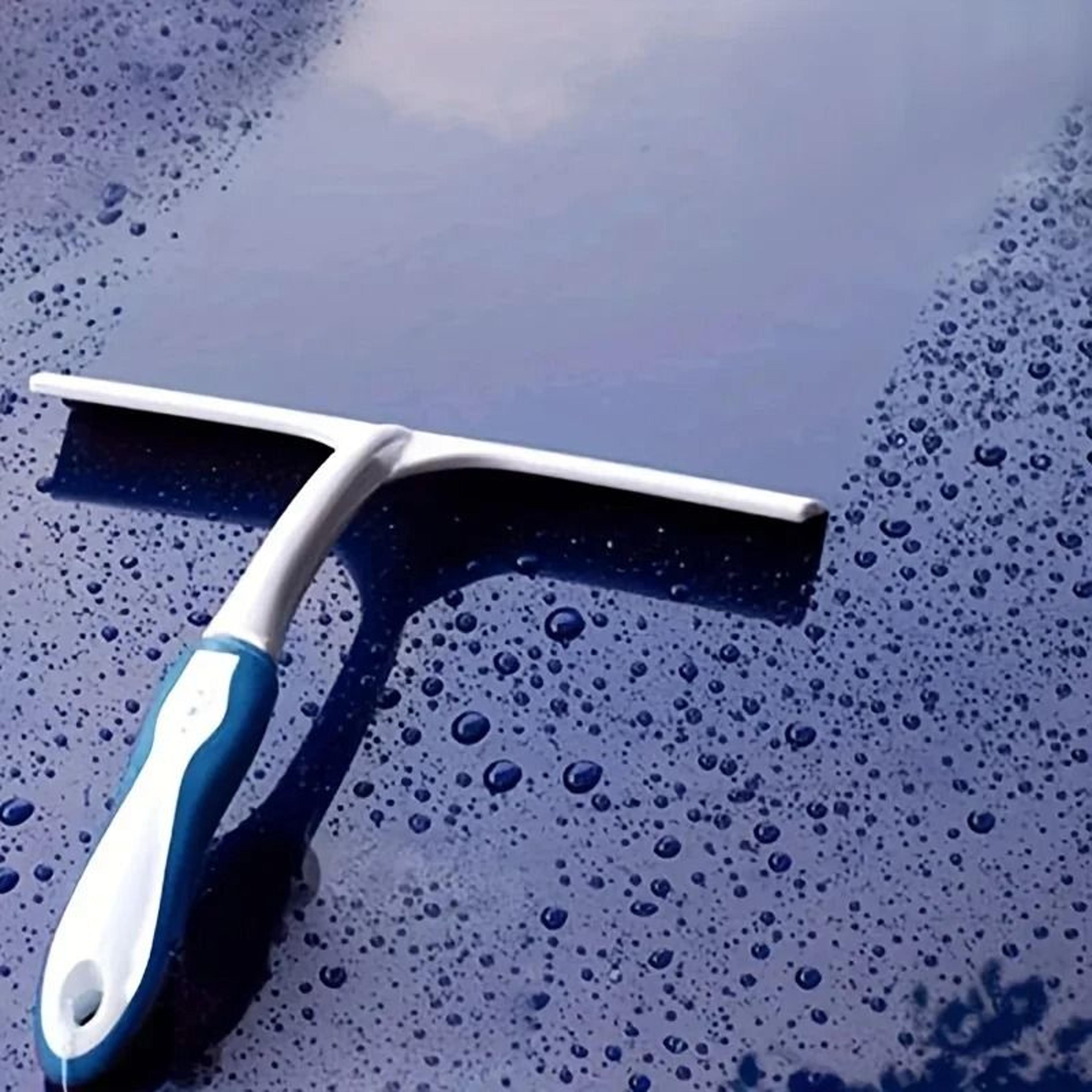 automotive t-style front & rear window snow scraper squeegee windscreen wiper tool
