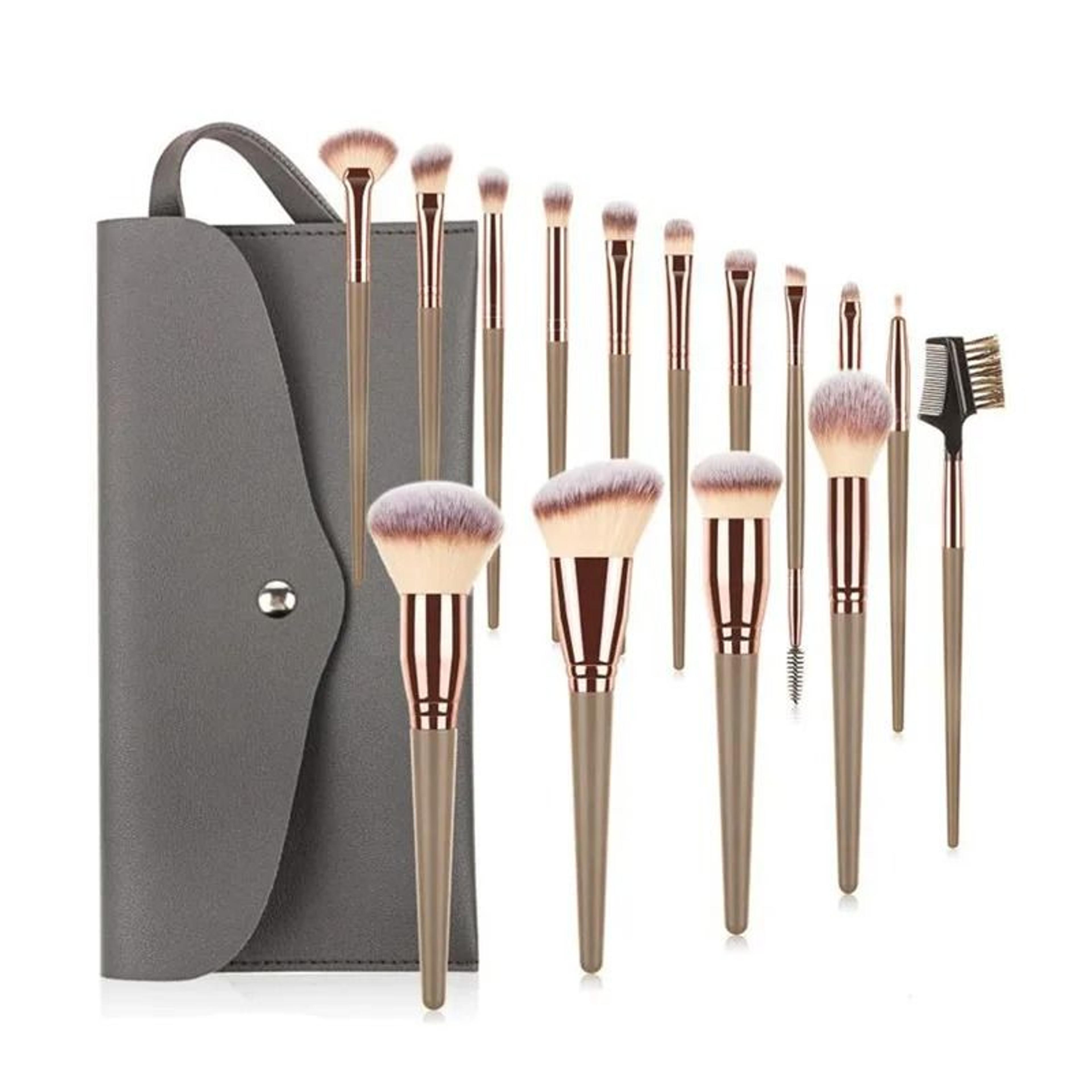 hot champagne makeup brushes set premium foundation powder blush eyeshadow kabuki beauty tool kit