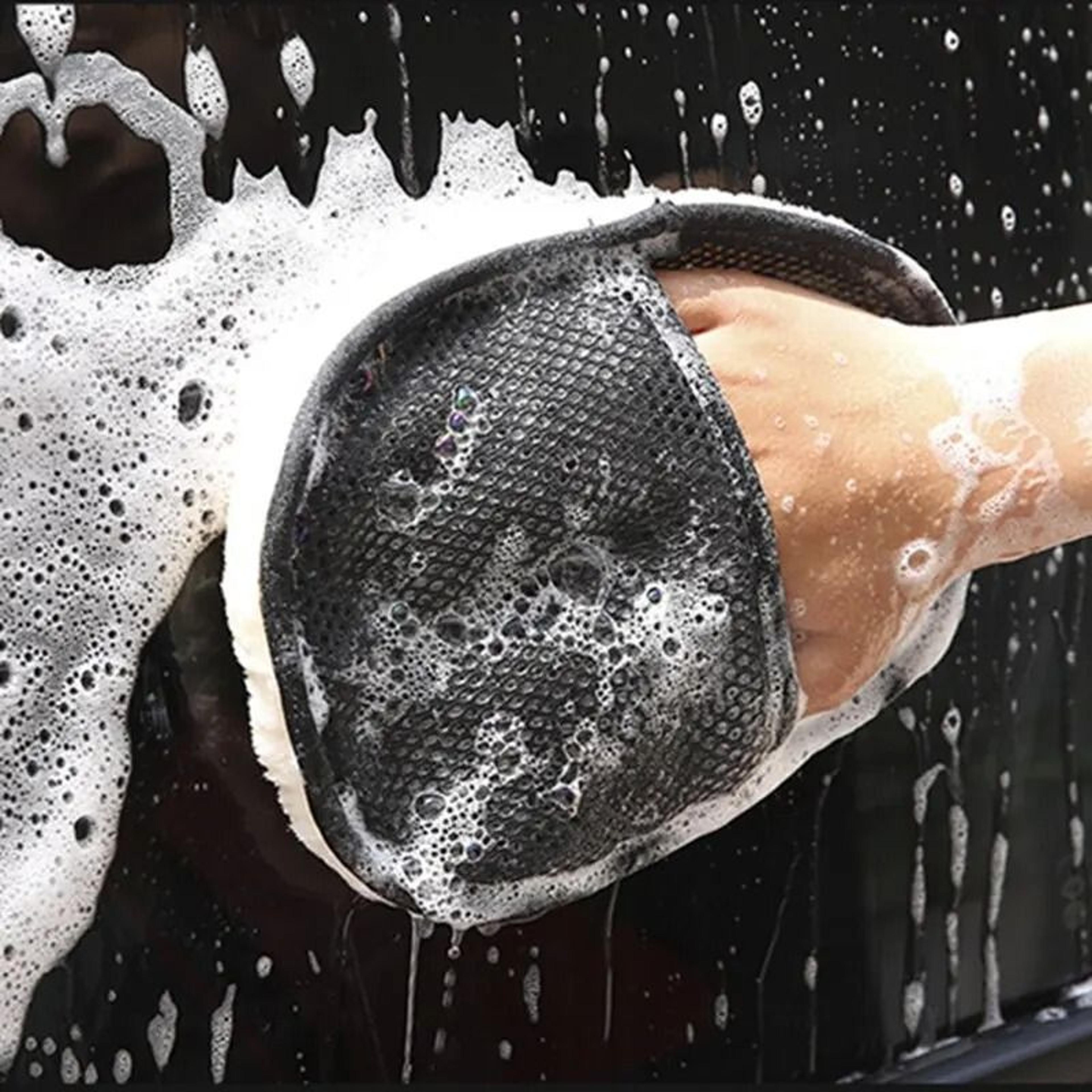 ultra-soft woolen car wash mitt & scratch-free auto detailing glove
