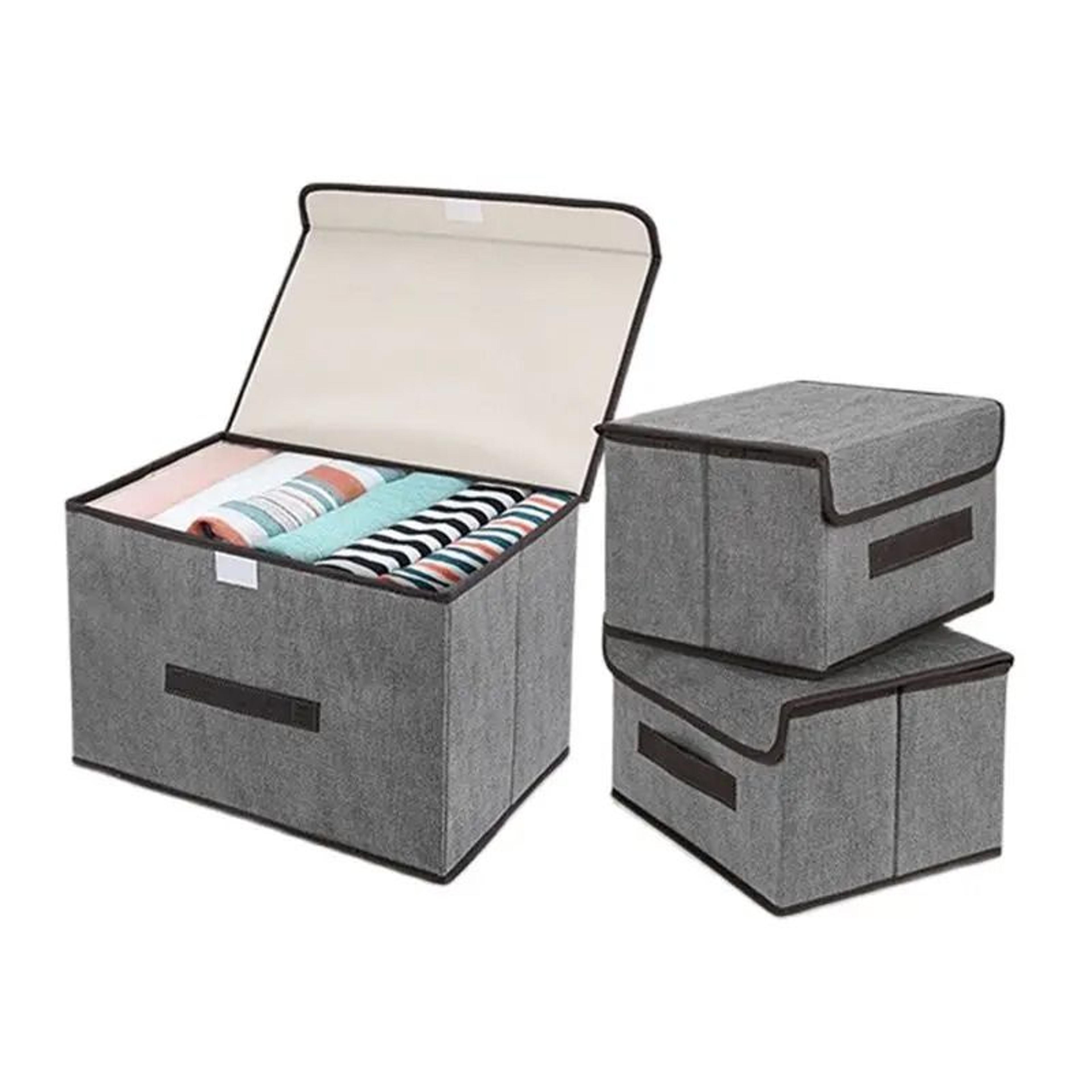 foldable non-woven fabric storage organizer box for clothes, underwear & toys