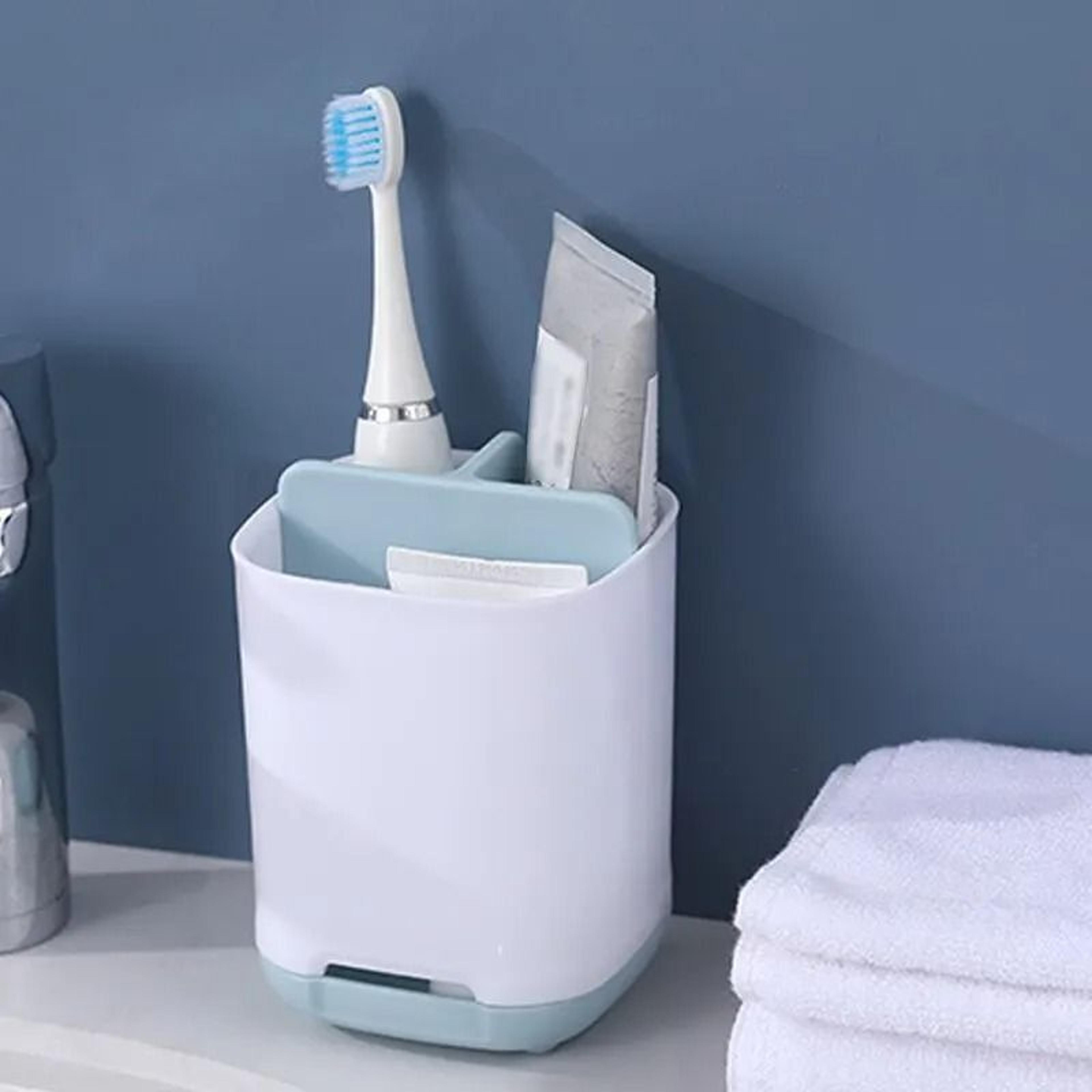 multifunctional toothbrush holder & bathroom draining storage rack