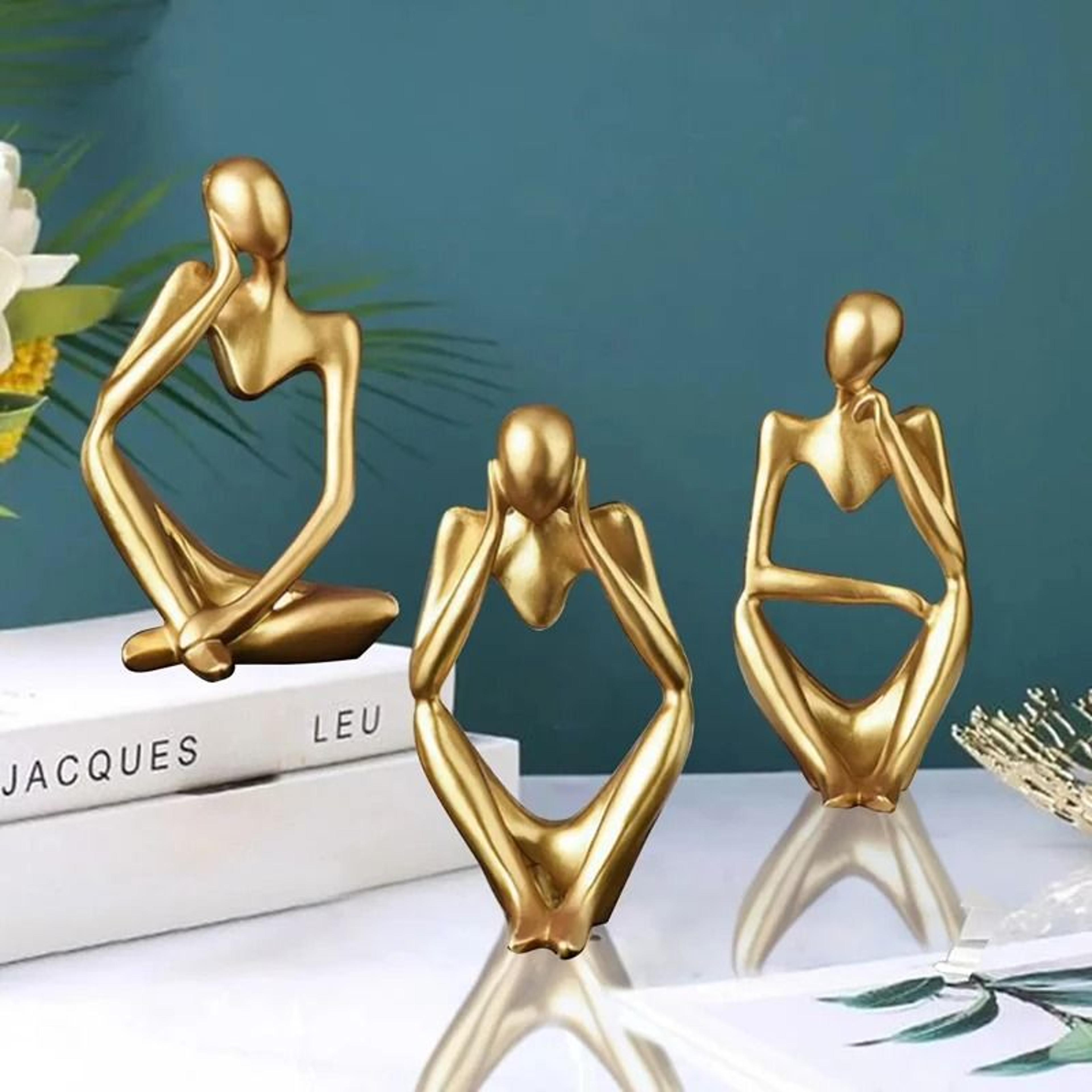 scandinavian abstract figure sculpture & light luxury desktop art ornament
