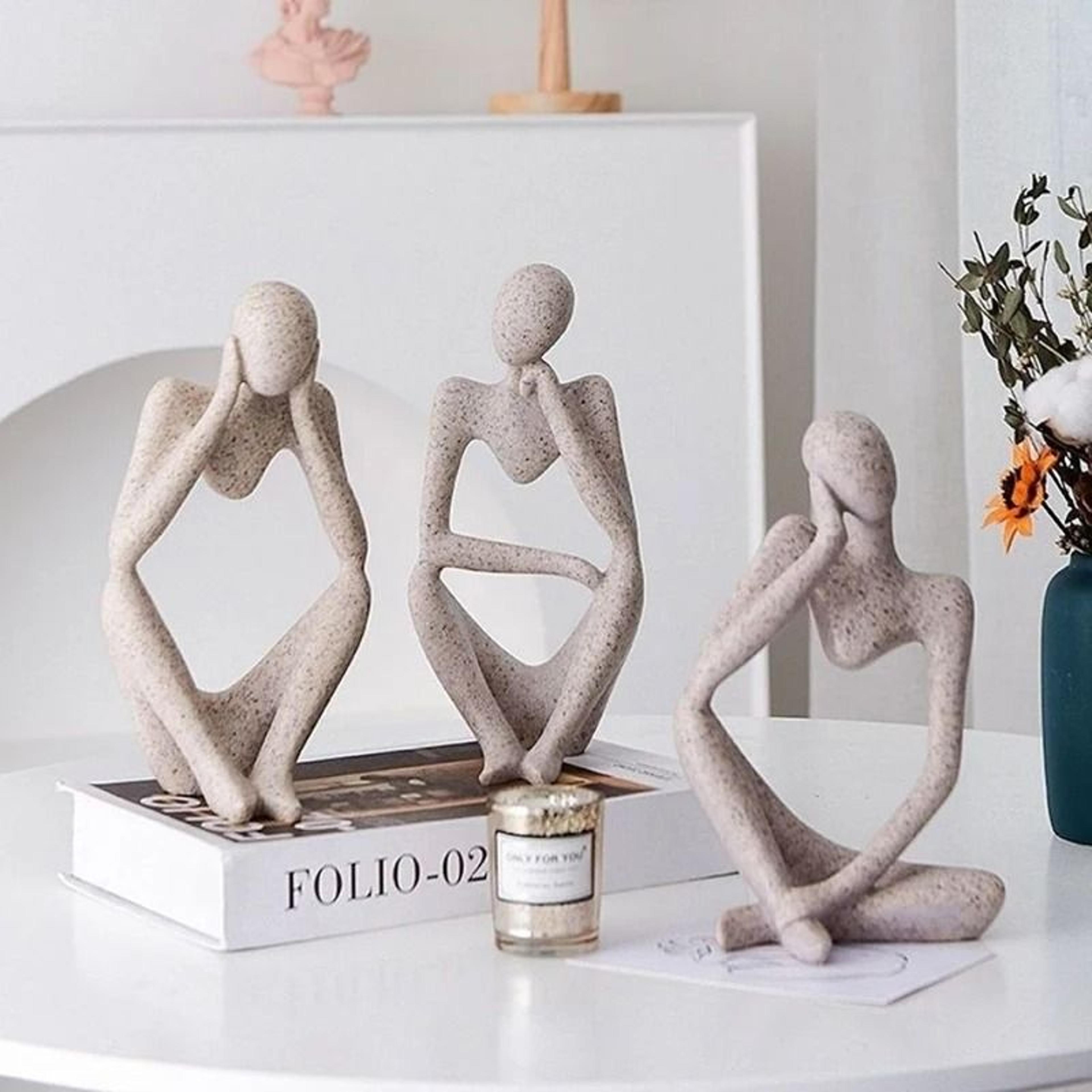 scandinavian abstract art figure ornament & light luxury modern desktop decor