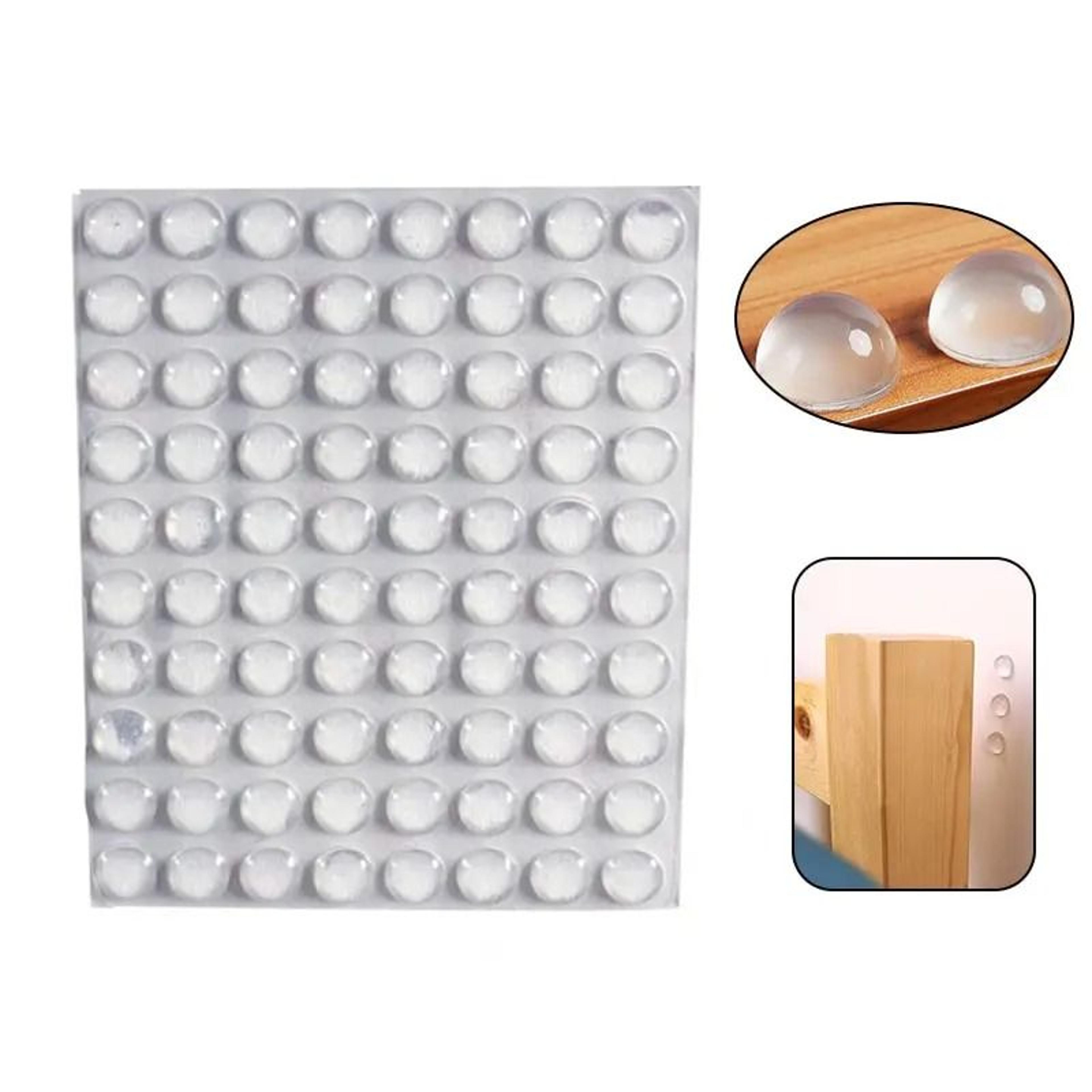 100-piece 8mm x 2mm transparent silicone door handle bumper pads & anti-slip cushioning stickers