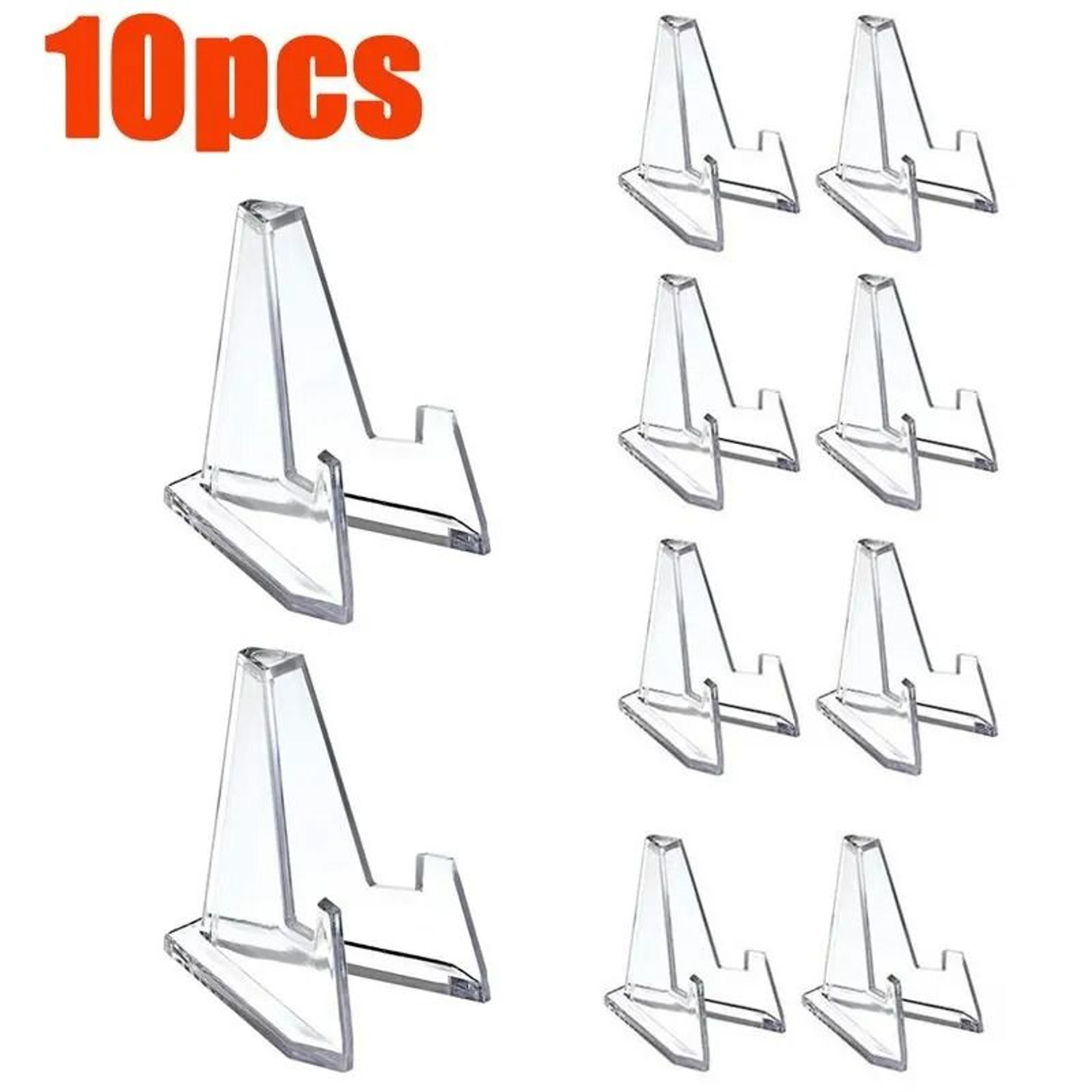10-piece clear acrylic coin display stand holders & mini display easels