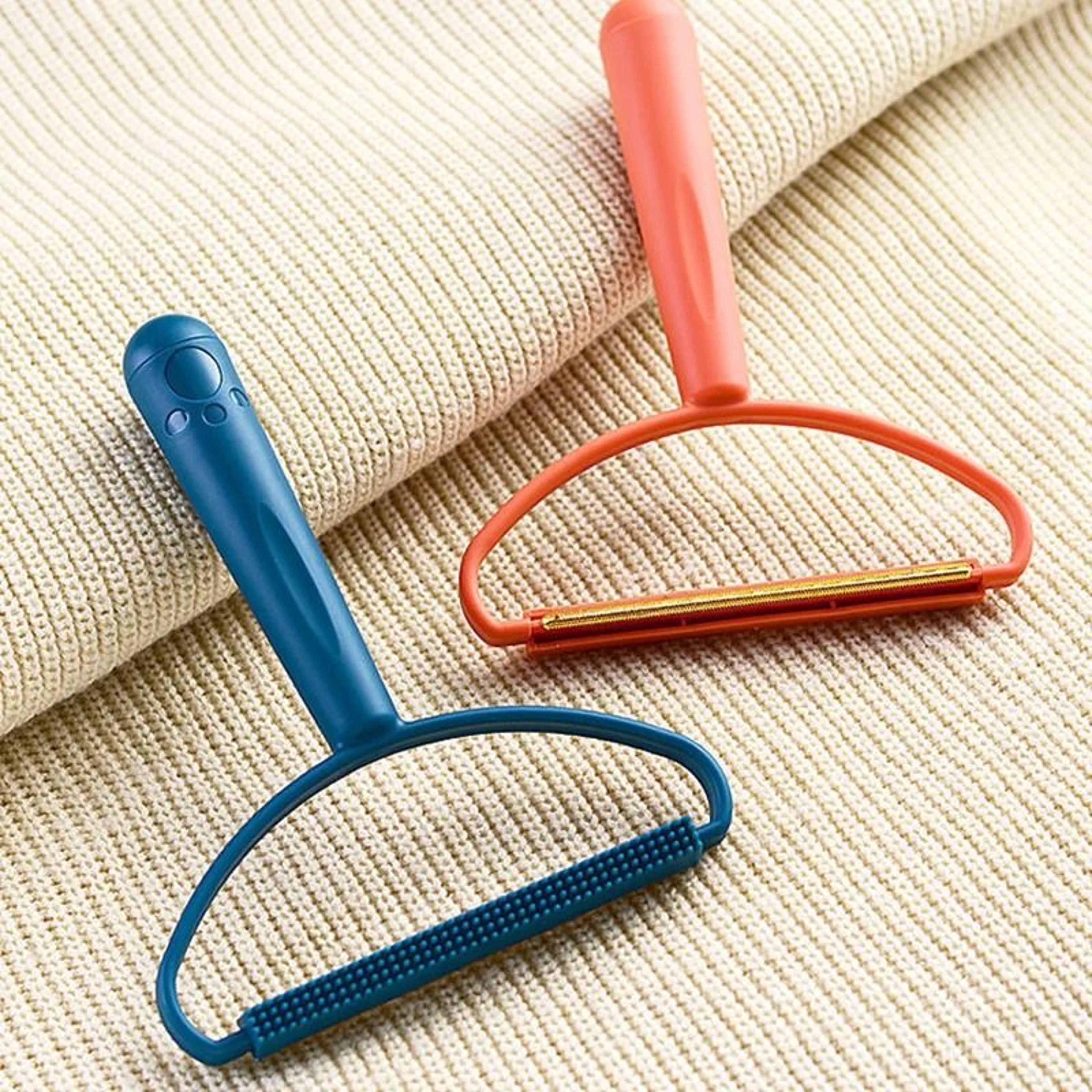 portable double-sided fabric lint remover & manual hair ball cleaner