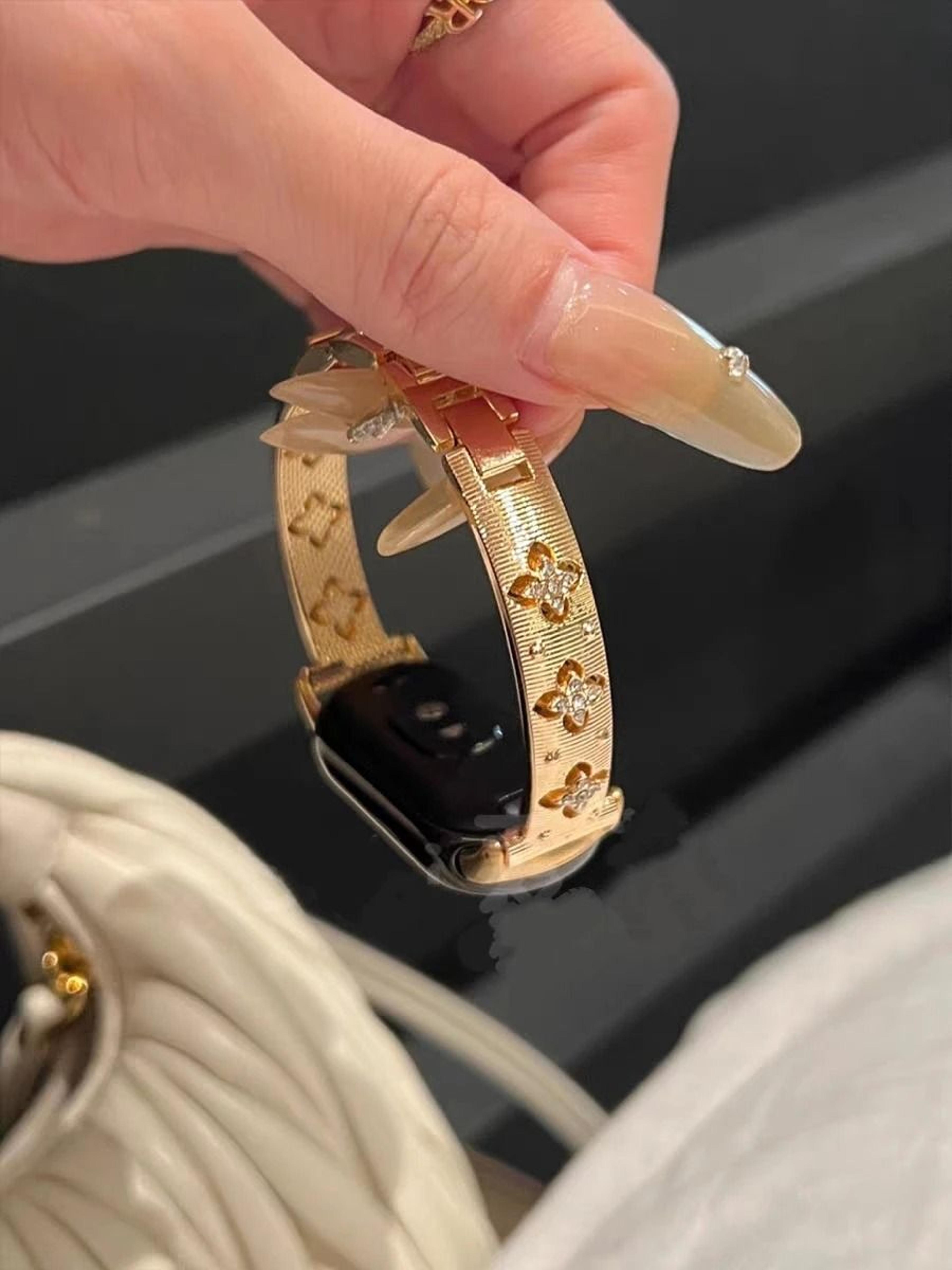 bling elegant metal link bracelet strap for xiaomi mi band 10 / 9 / 8 (nfc compatible)
