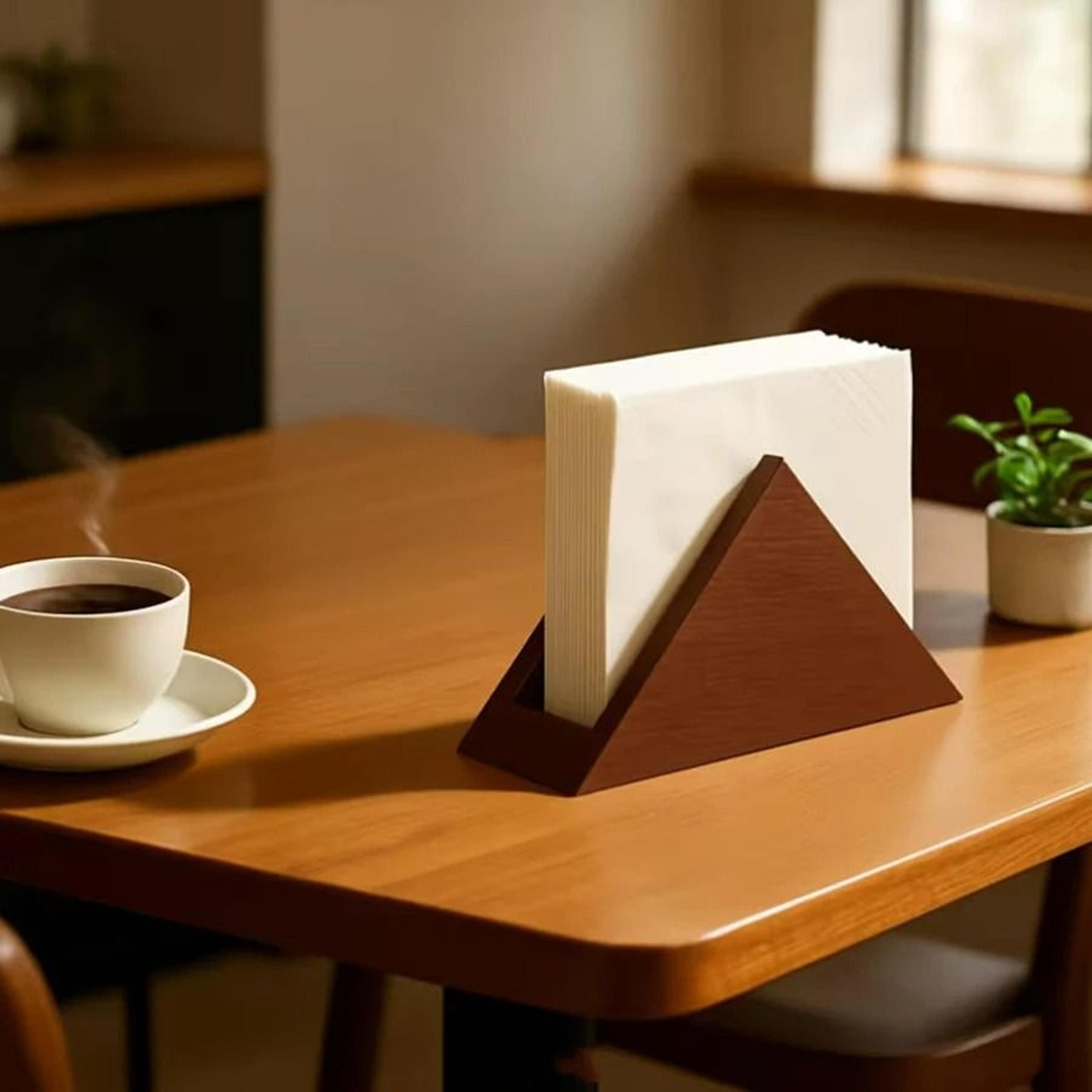 japanese style wood napkin holder - triangular wooden paper towel dispenser for home & kitchen