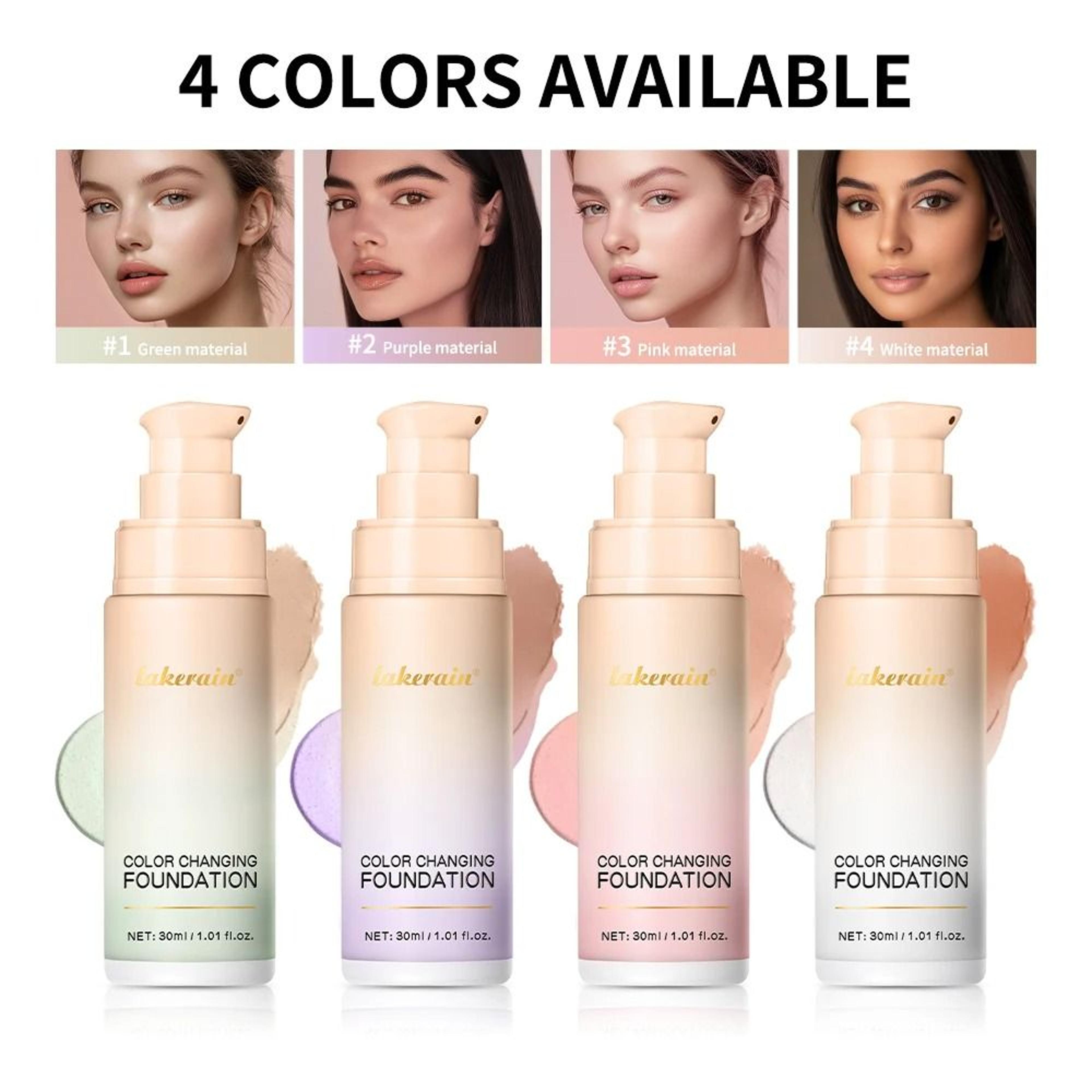 magic color-changing liquid foundation - self-adjusting cc cream & long-wear makeup base