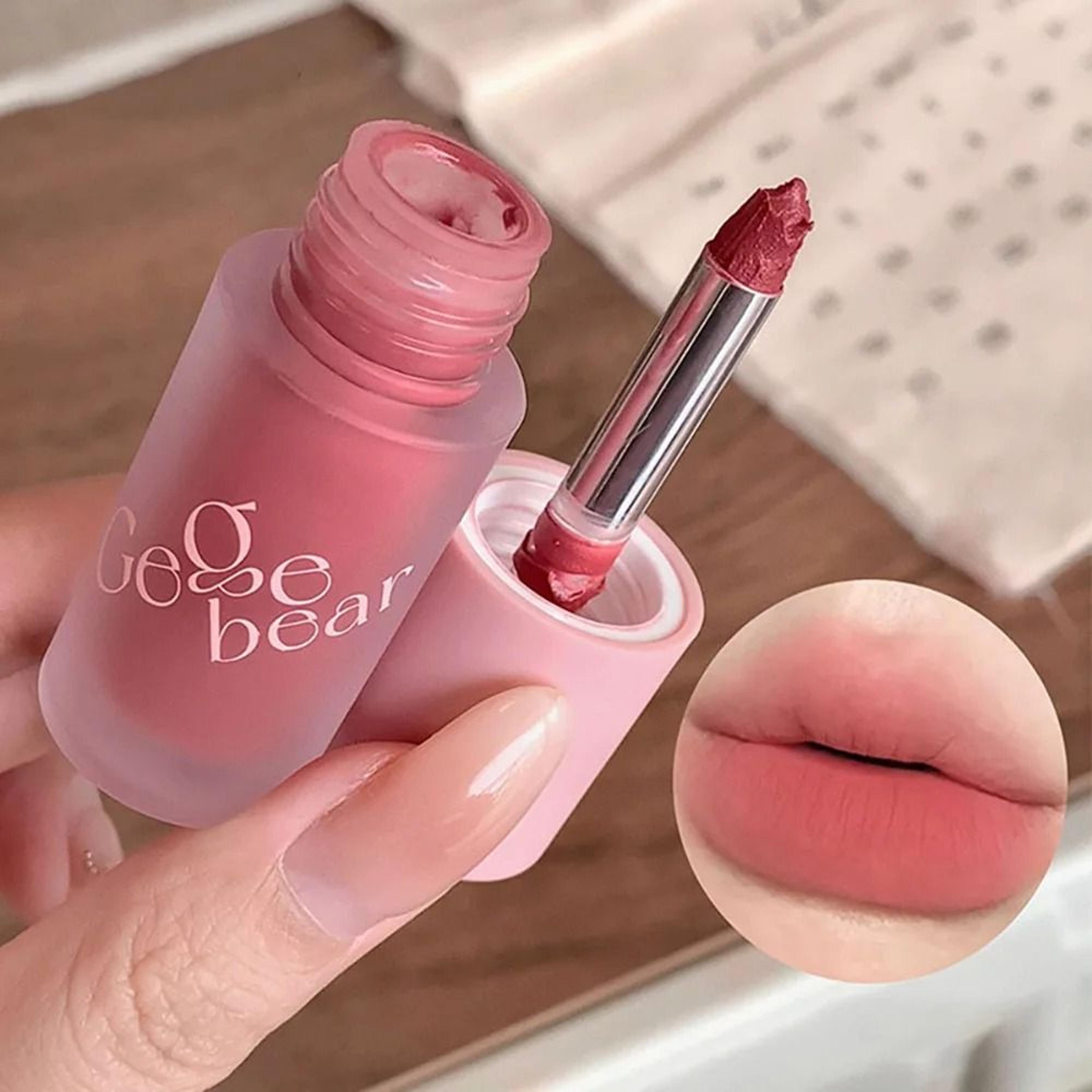 gege bear smooth multi-purpose cream expansion blush & velvet matte lip glaze