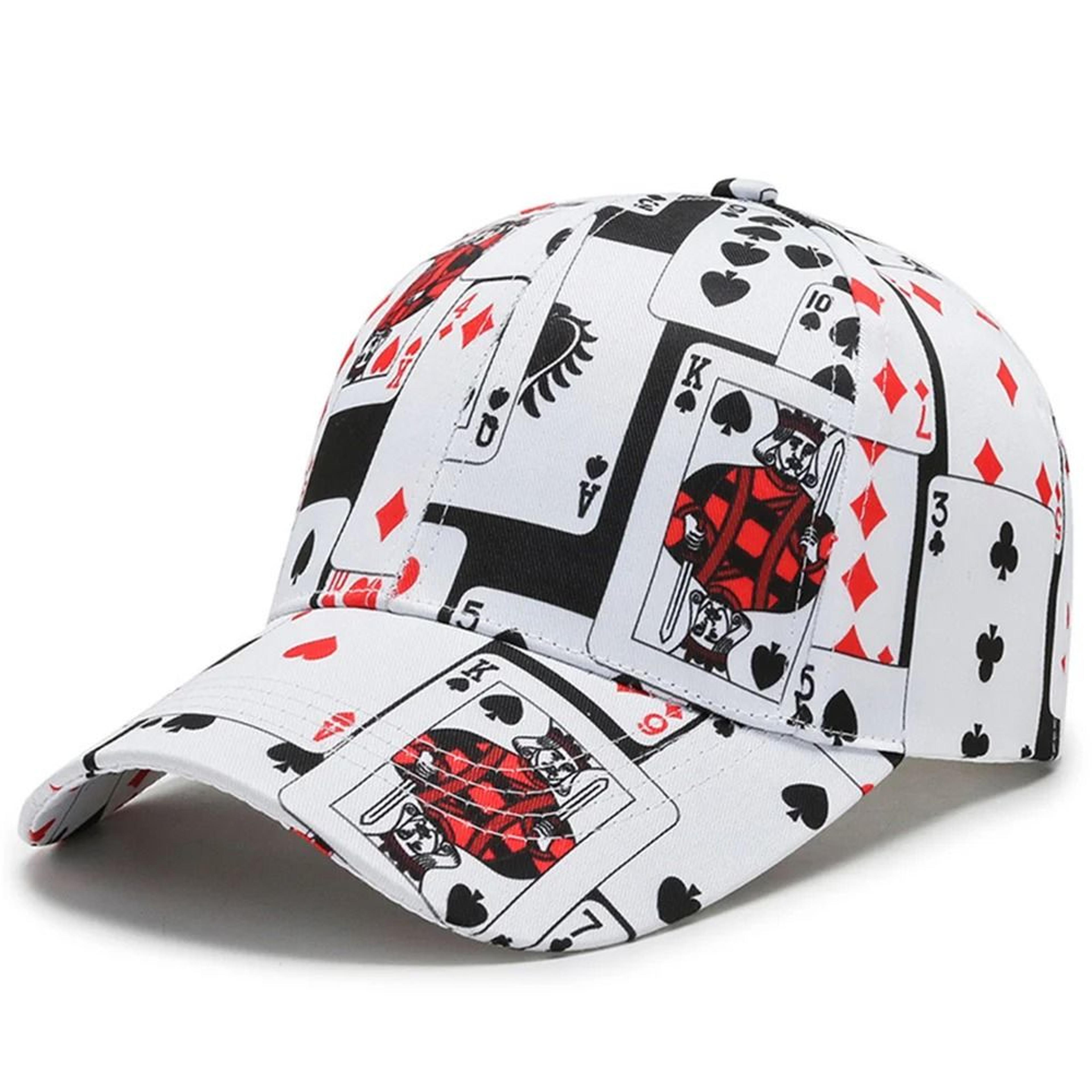 unisex poker chain & letter print baseball cap - streetwear hip hop snapback hat for men & women