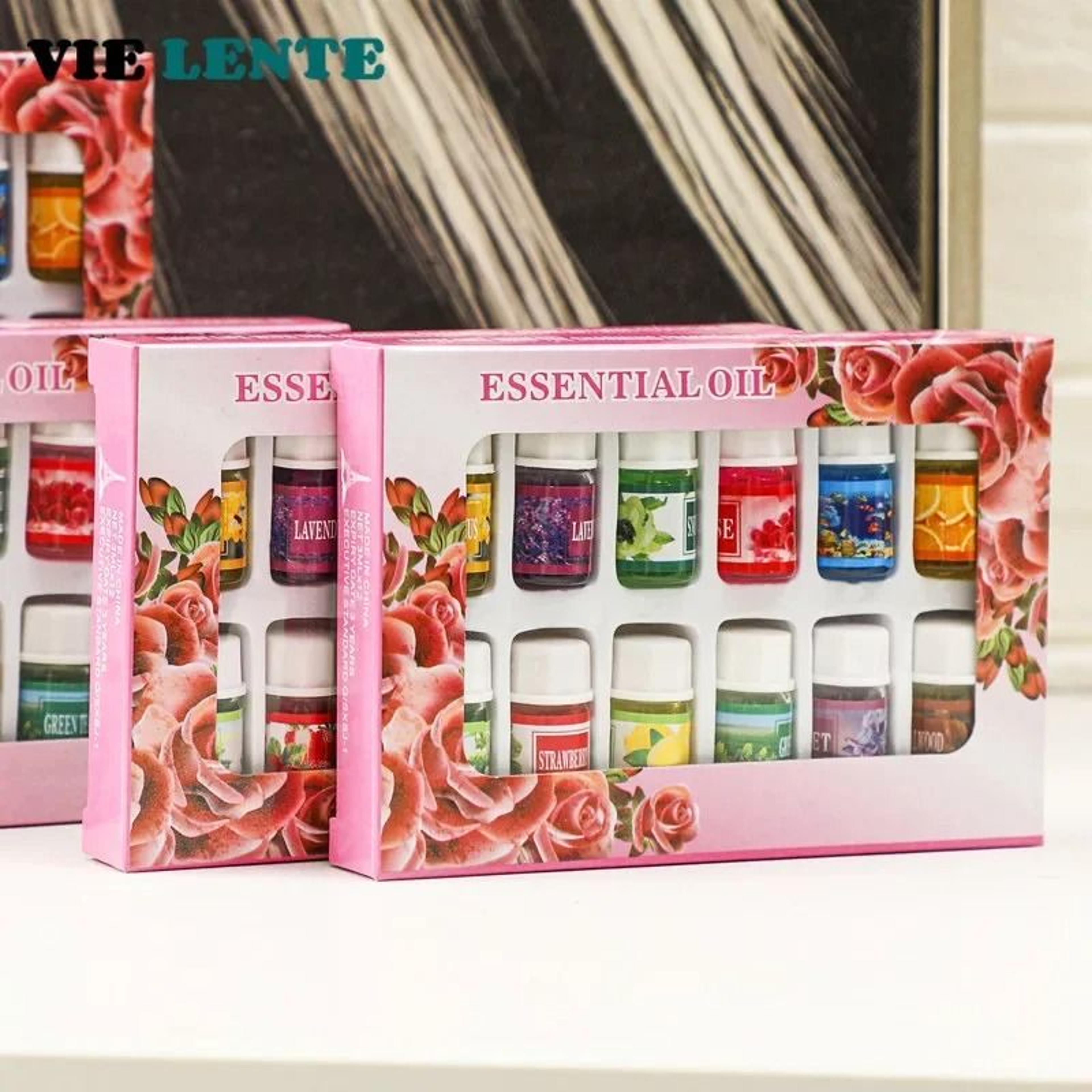 12-piece 3ml natural plant aromatherapy essential oil set - air freshener fragrance oils for diffusers & humidifiers