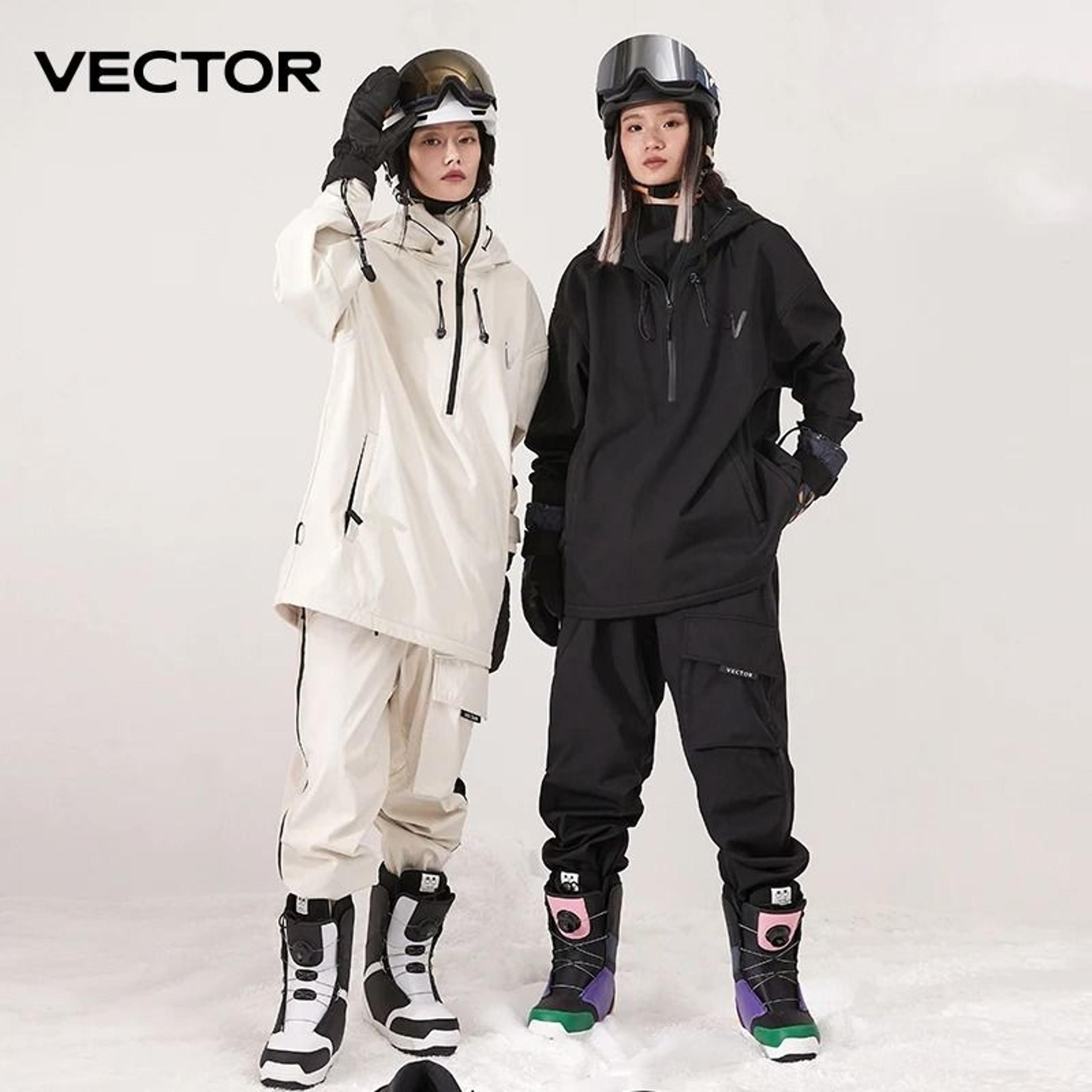 unisex waterproof winter ski jacket & pants set - windproof thermal snowboard overalls & hooded outdoor sports suit