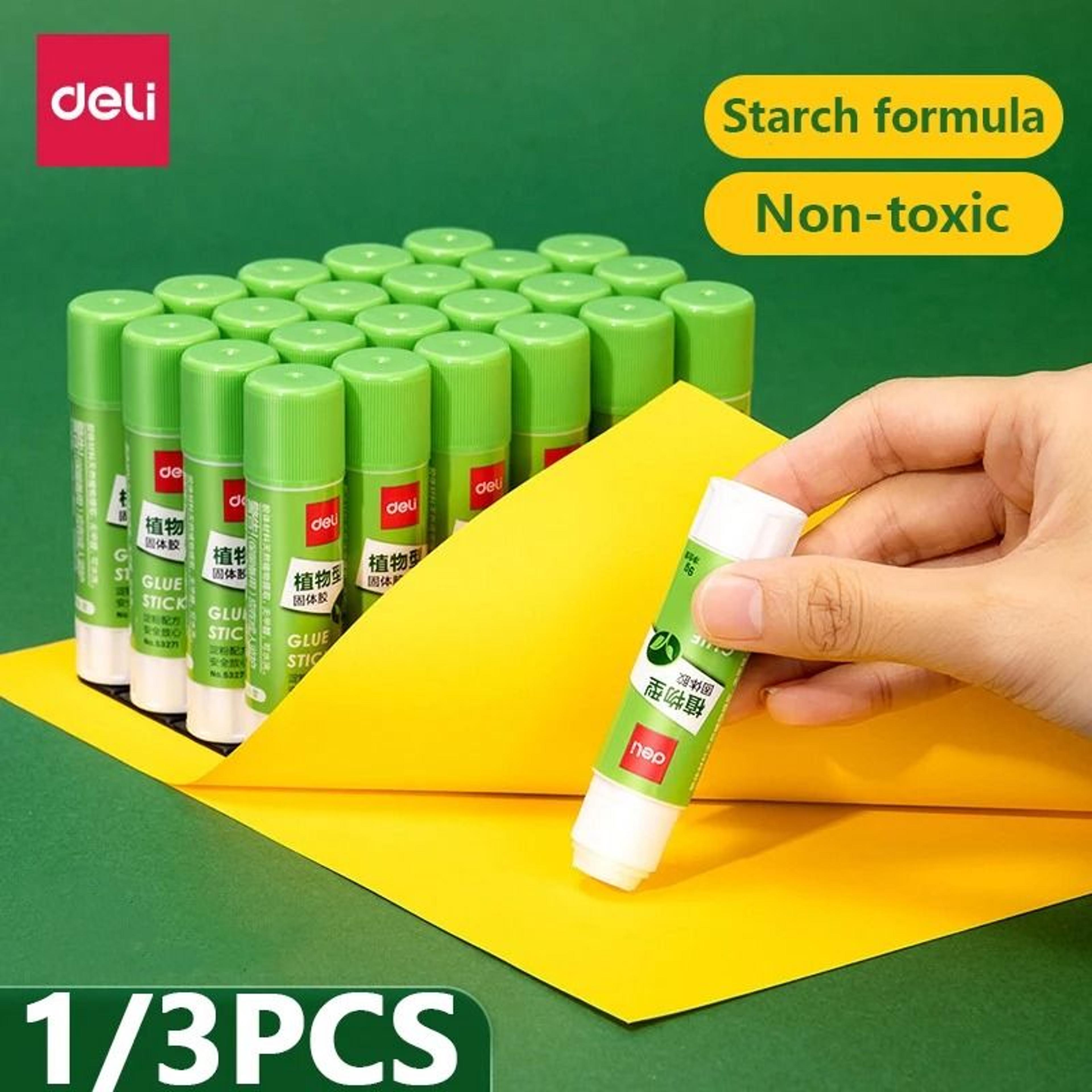 deli extra strong non-toxic glue stick - 9g / 21g rapid drying adhesive for handcrafts, school & office