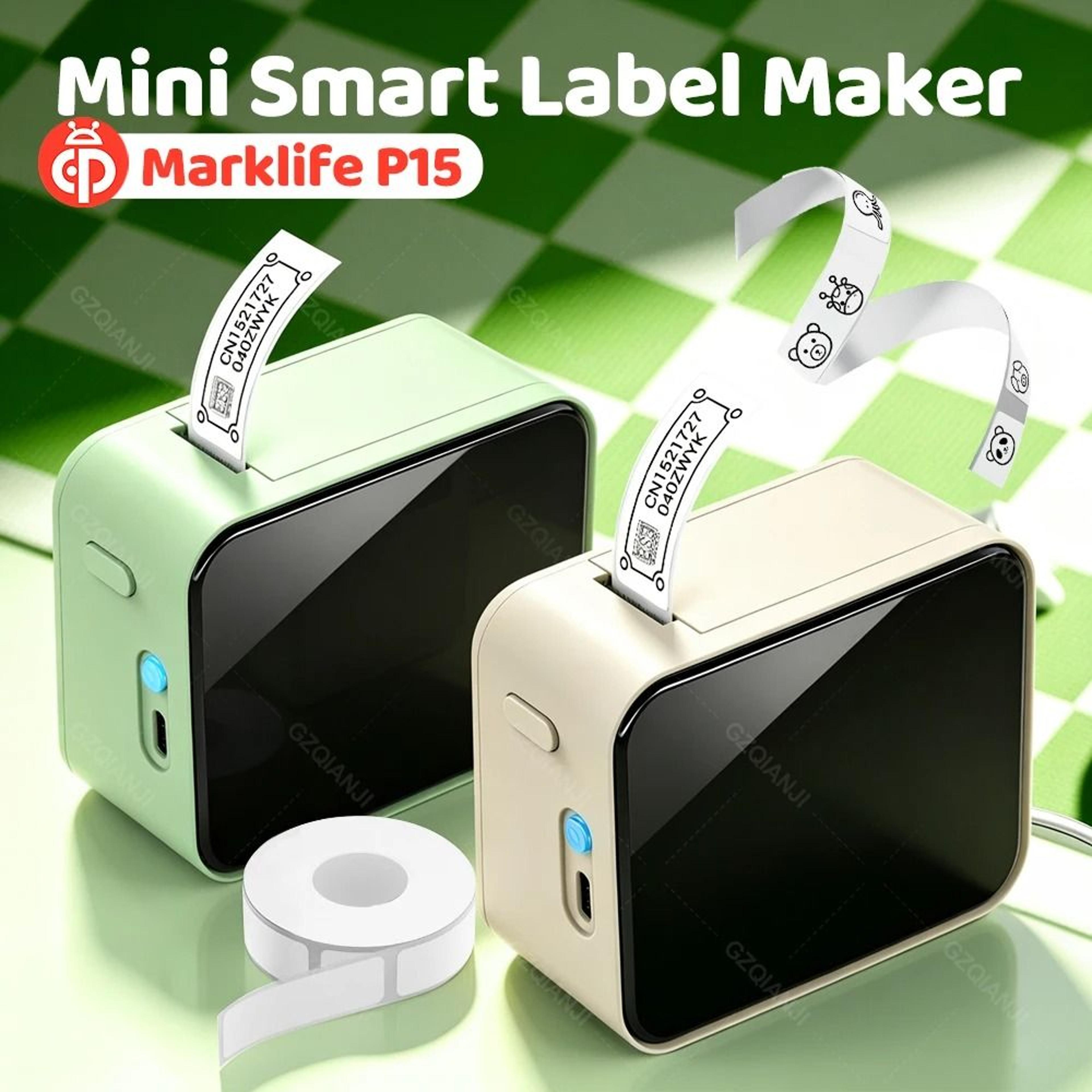 marklife p15 portable wireless bluetooth thermal label printer