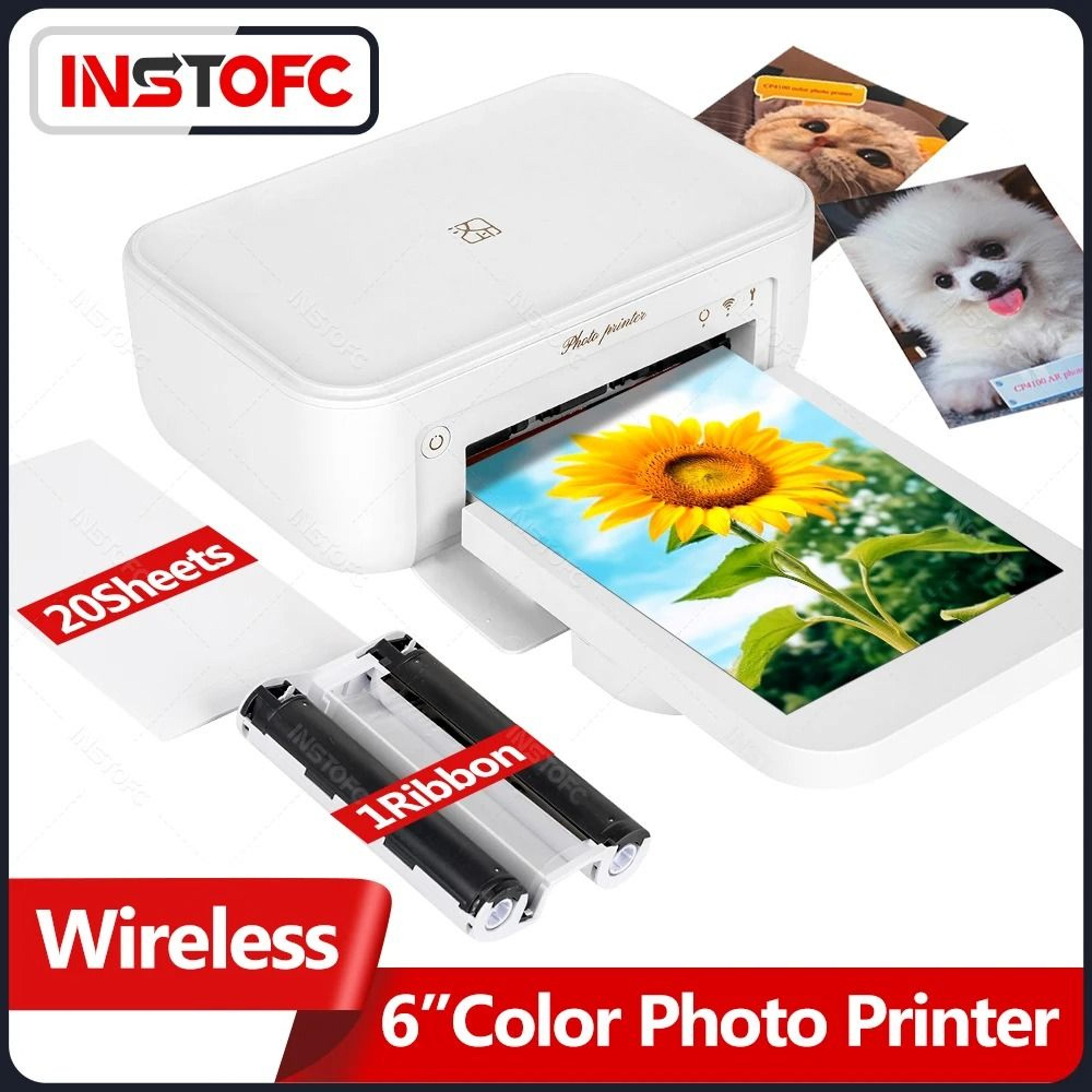 mini color photo printer 300 dpi high-resolution instant wireless photo printer