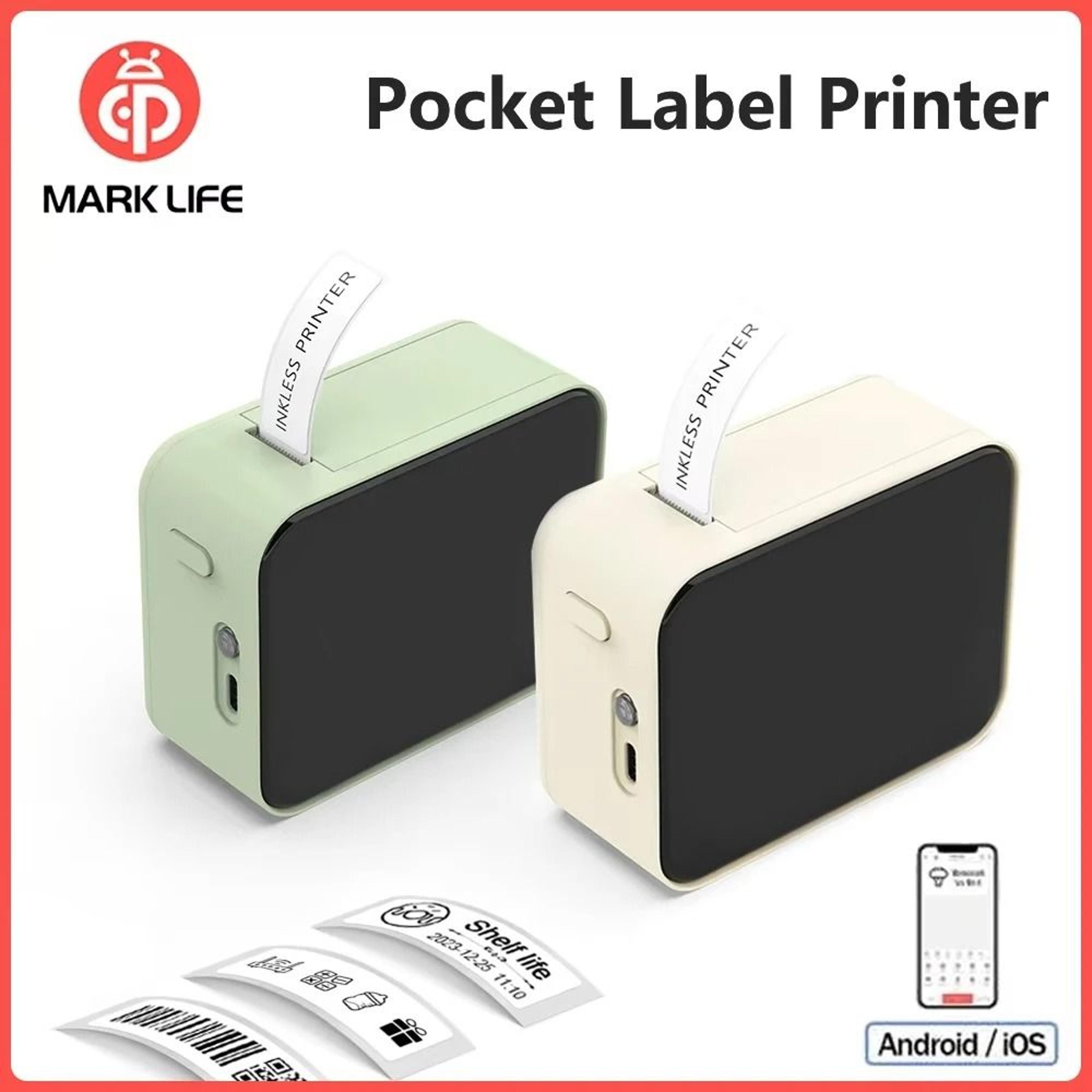 marklife p15 portable mini thermal label printer
