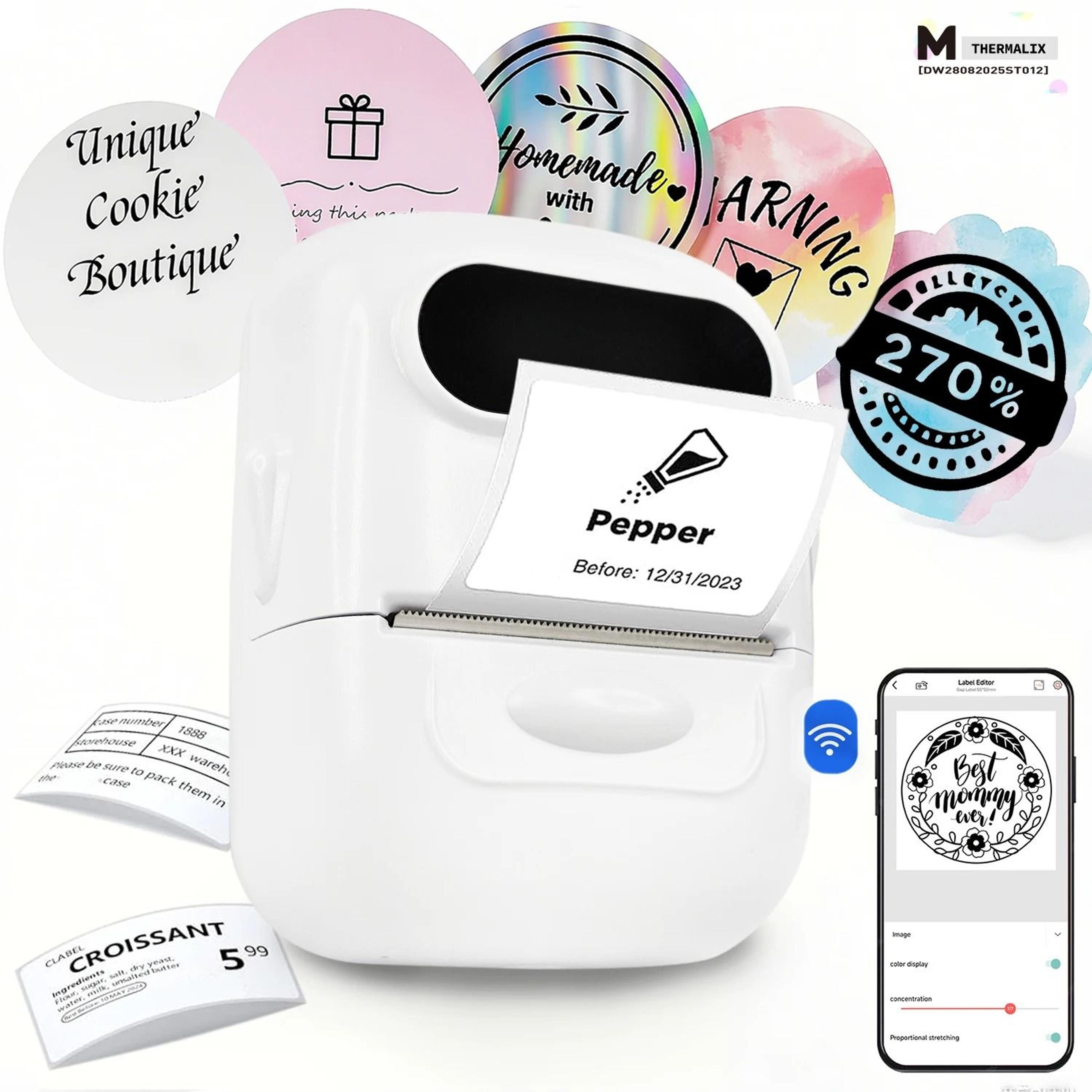 marklife p50 mini wireless thermal label printer