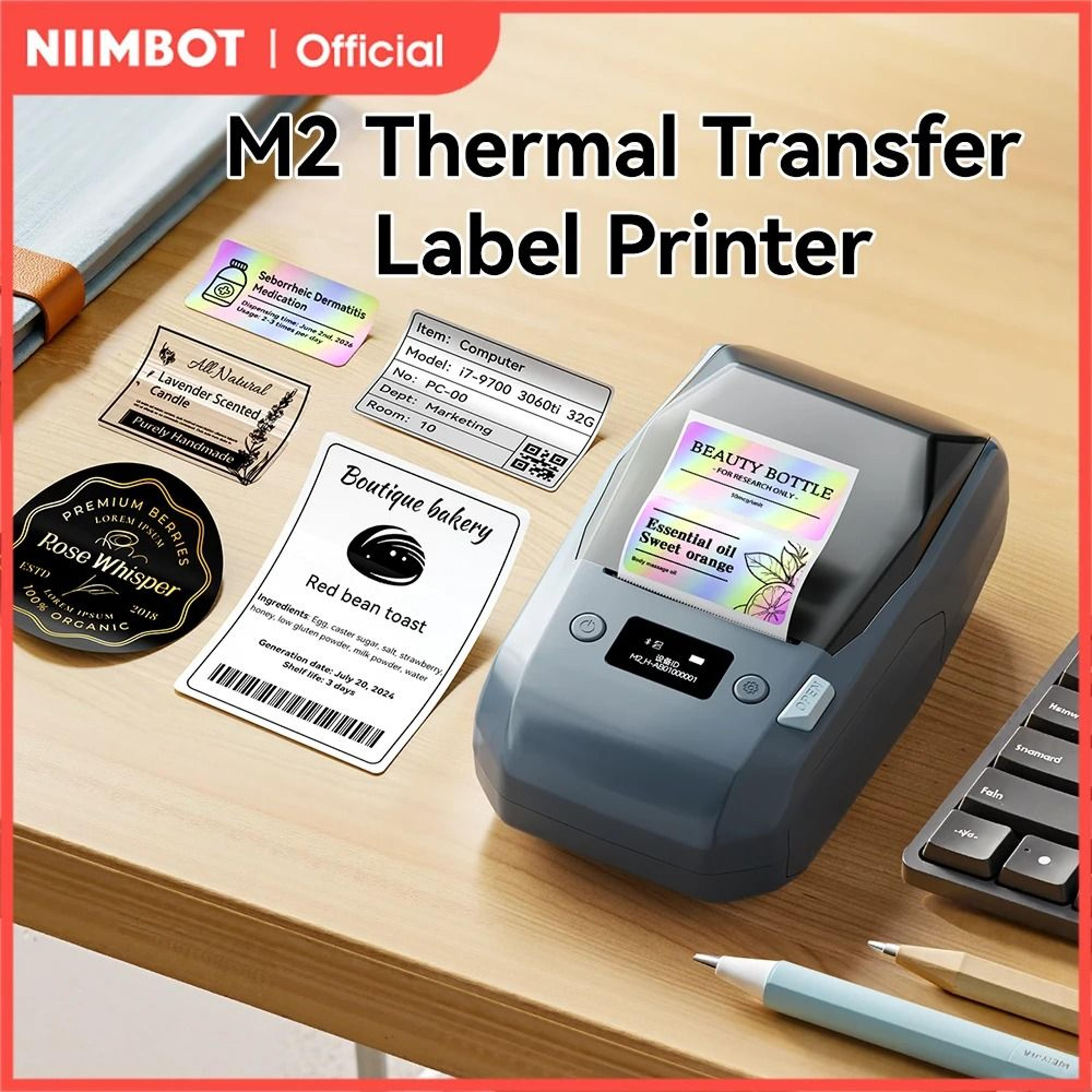 niimbot m2 portable wireless thermal transfer label printer