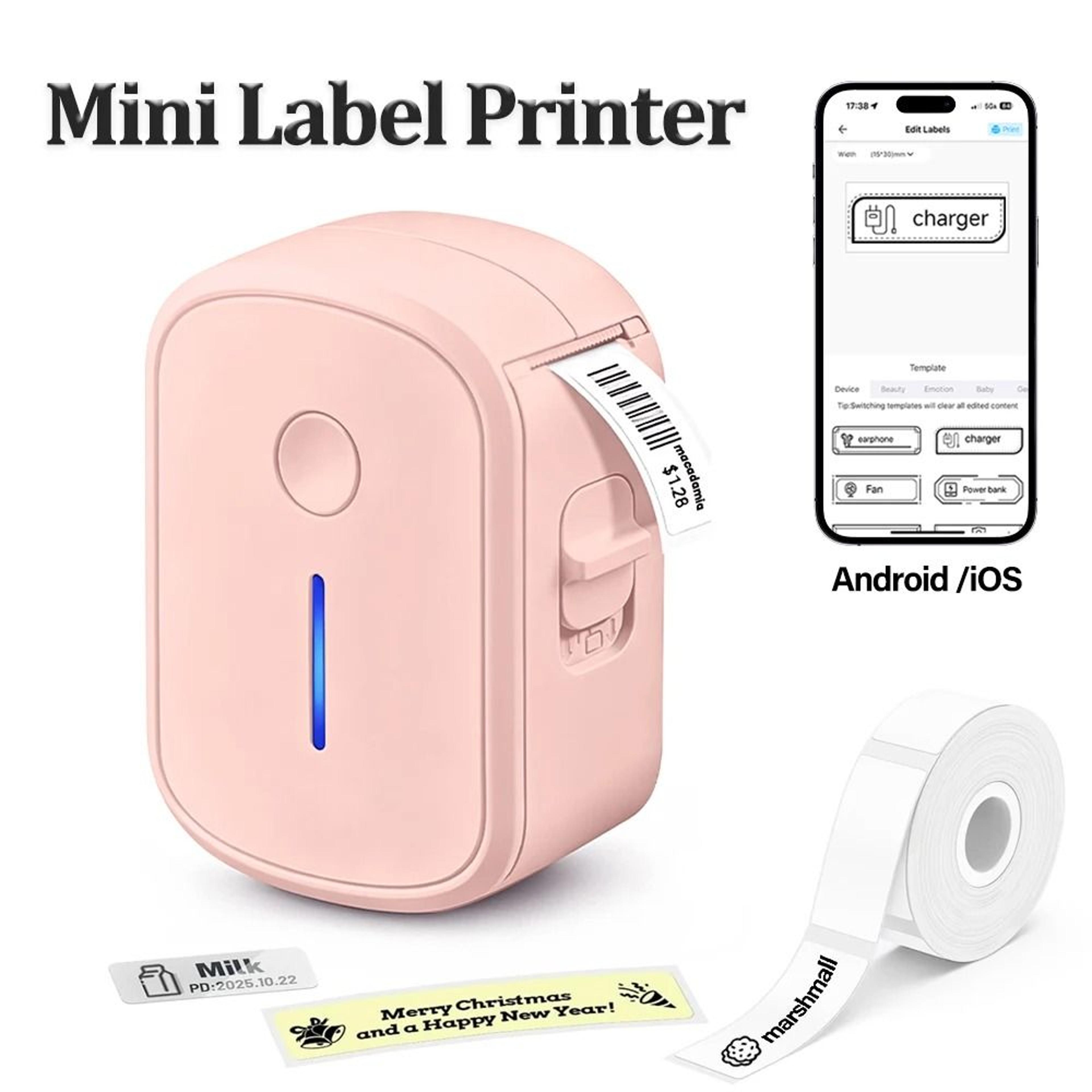 portable mini wireless bluetooth thermal label printer & sticker maker