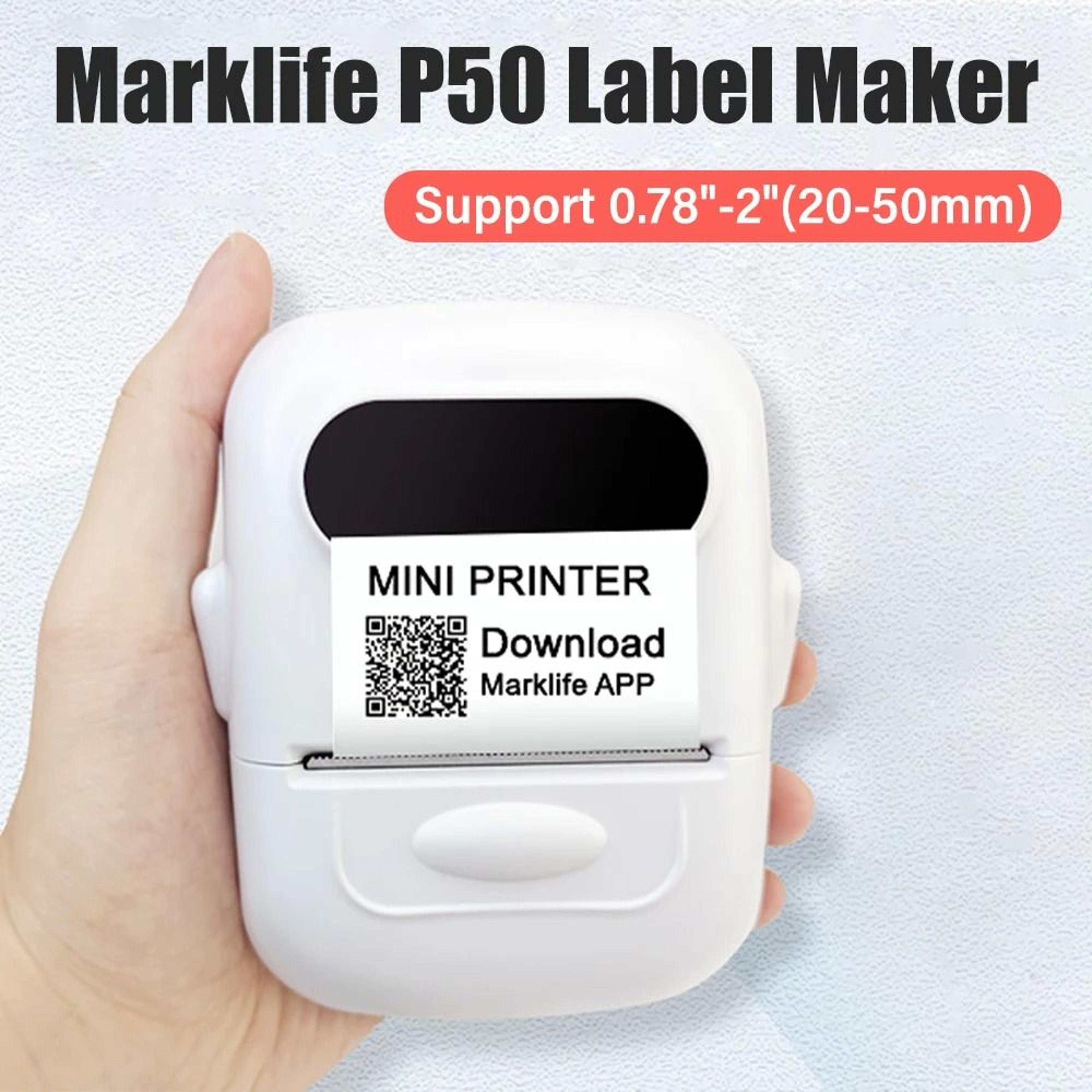 marklife p50 mini portable thermal label printer & sticker maker