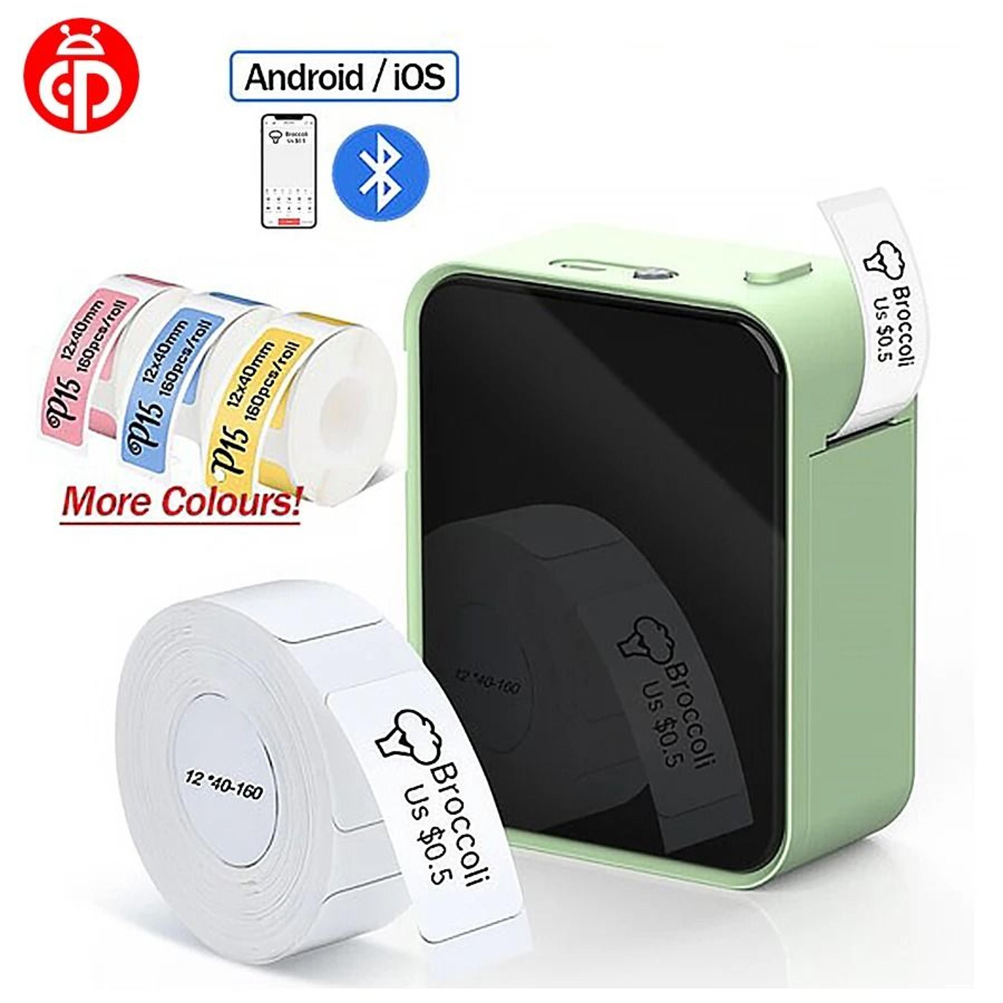 marklife p15 mini wireless bluetooth thermal label printer & sticker maker