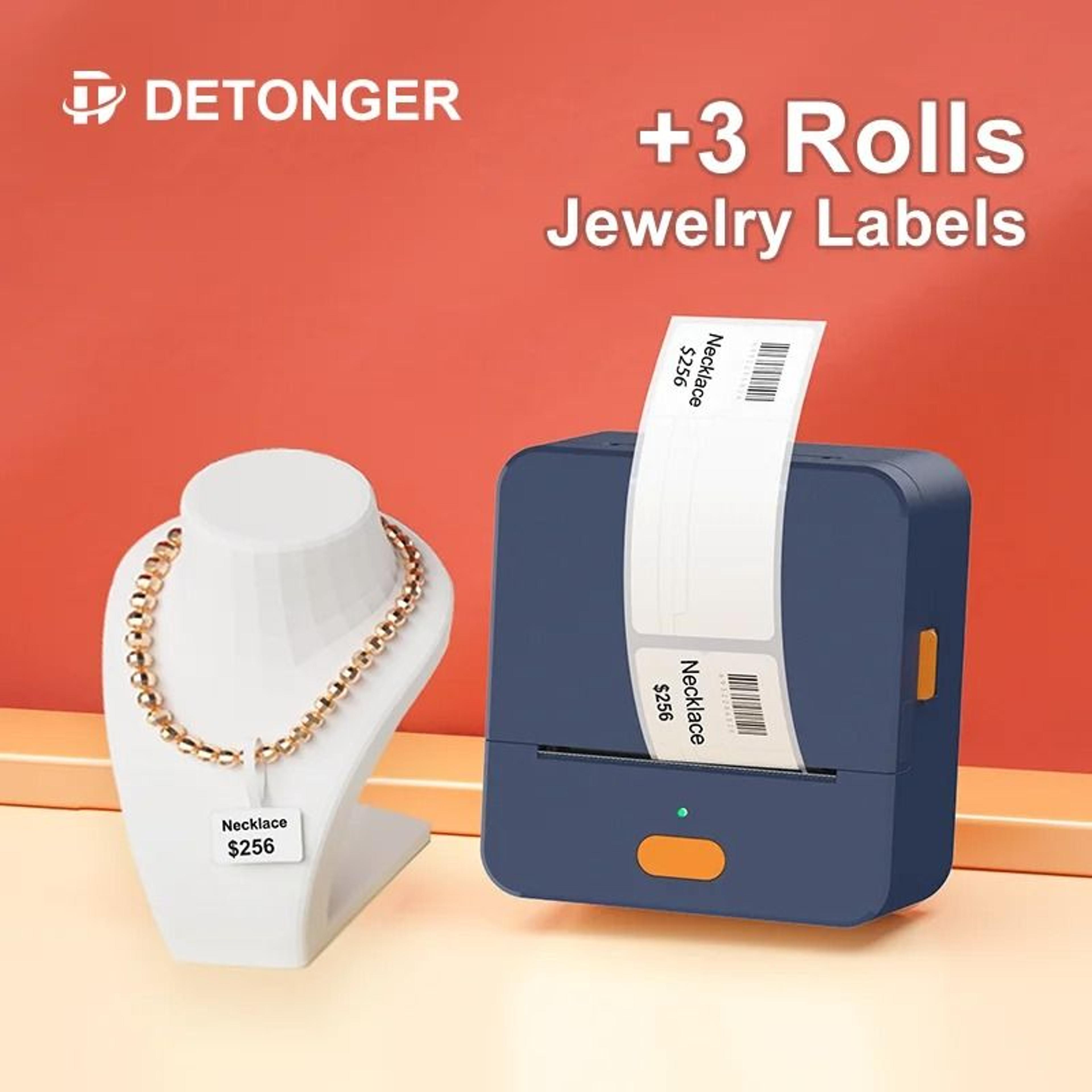 detonger mini portable thermal jewelry & price tag label printer (p1)
