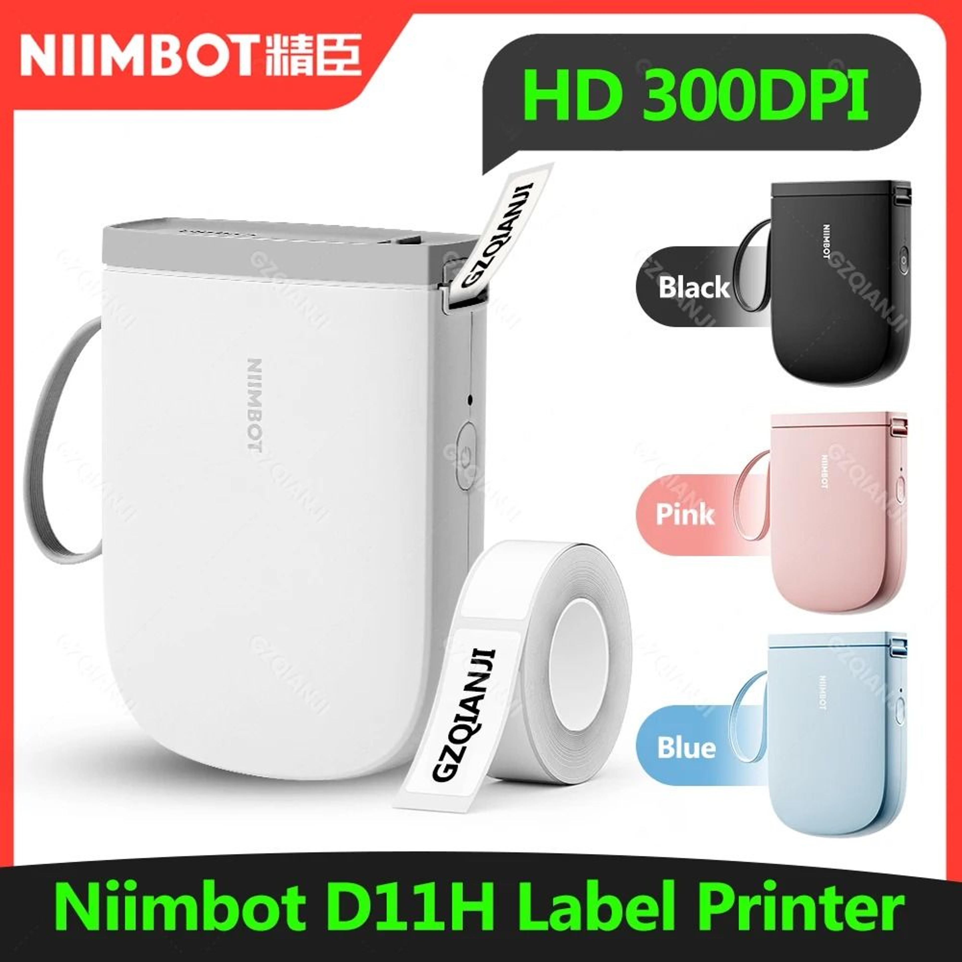 niimbot d11h 300dpi mini portable wireless bluetooth thermal label maker