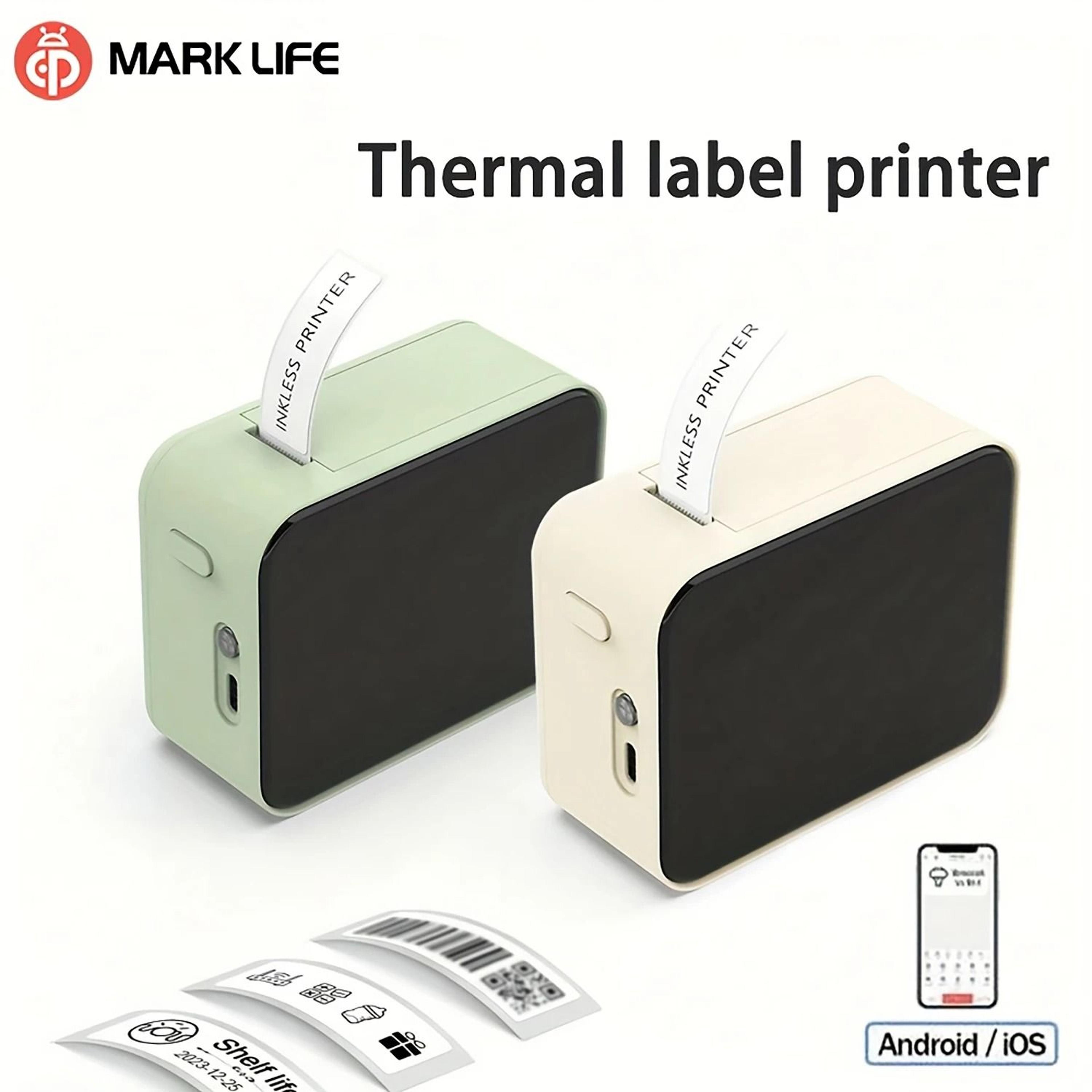 marklife p15 portable wireless bluetooth thermal label printer & sticker maker